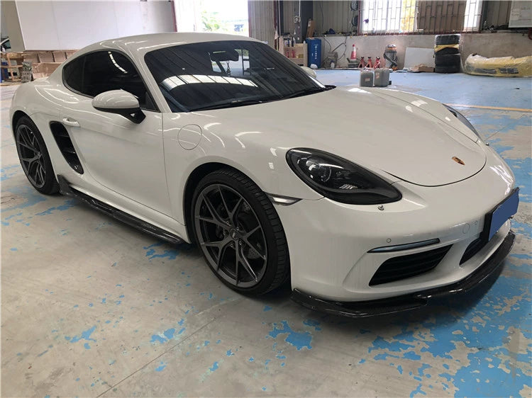 Porsche 718 Boxster Cayman A-Style Carbon Fiber Aero Kit – Front Lip, Side Skirts, Rear Lip, Corner Pieces