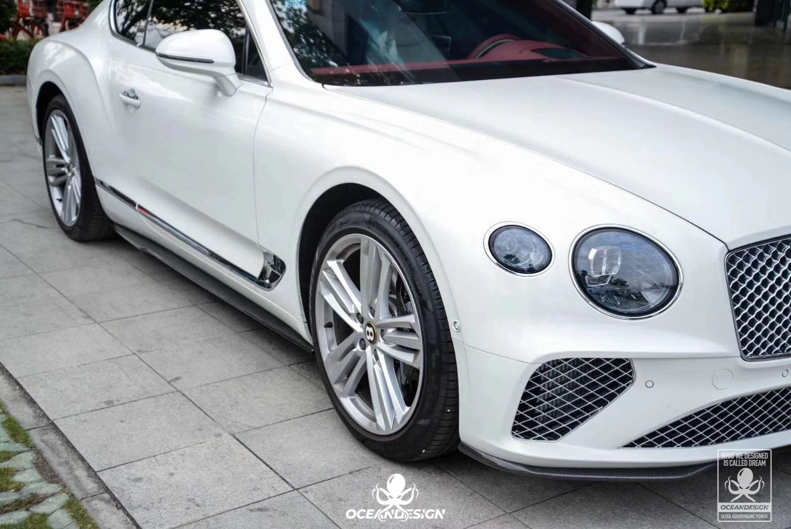 Bentley Continental GT OD E-Style Dry Carbon Fiber Aero Kit – Front Lip, Side Skirts, Rear Lip, Rear Wing