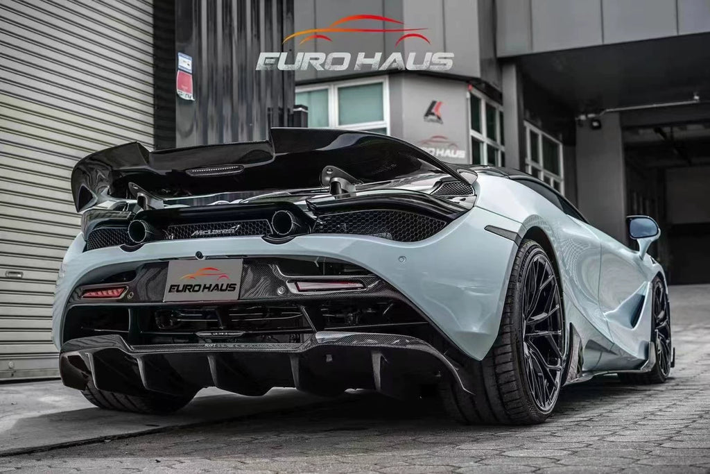 McLaren 720S RYFT-Style Dry Carbon Fiber Aero Kit – Front Lip, Side Skirts, Rear Lip, Wing, Hood