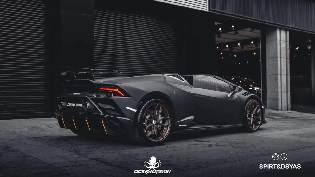 Lamborghini Huracan EVO RWD Novitec N-Style Dry Carbon Fiber Front Lip & Corner Pieces