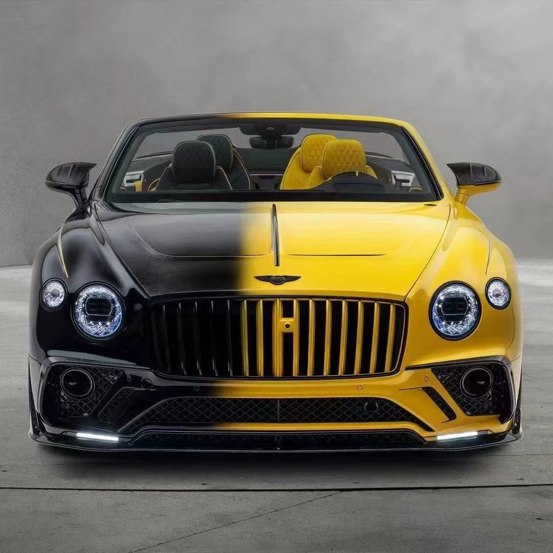 Bentley Continental GT MSY Style Dry Carbon Fiber Wide Body Kit – Front Lip, Fender Flares, Side Skirts, Rear Bumper, Hood, GT Wing, Mirror Covers & Trim