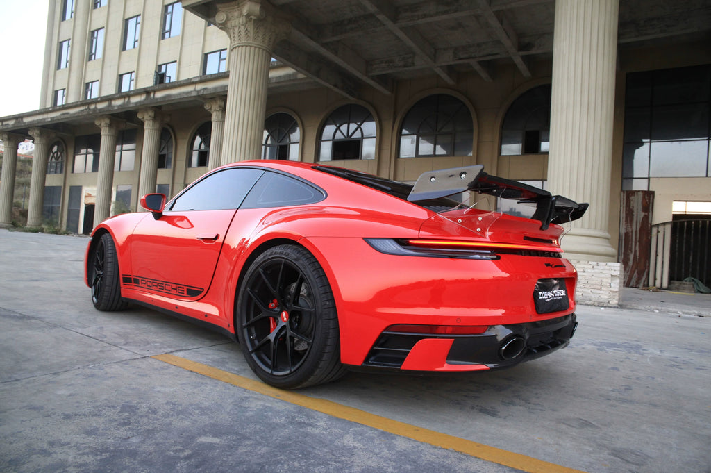 Porsche 911 992.1 Techart-Style Carbon Fiber Aero Kit – Front Lip, Side Skirts, Rear Lip, Wing, Roof Spoiler