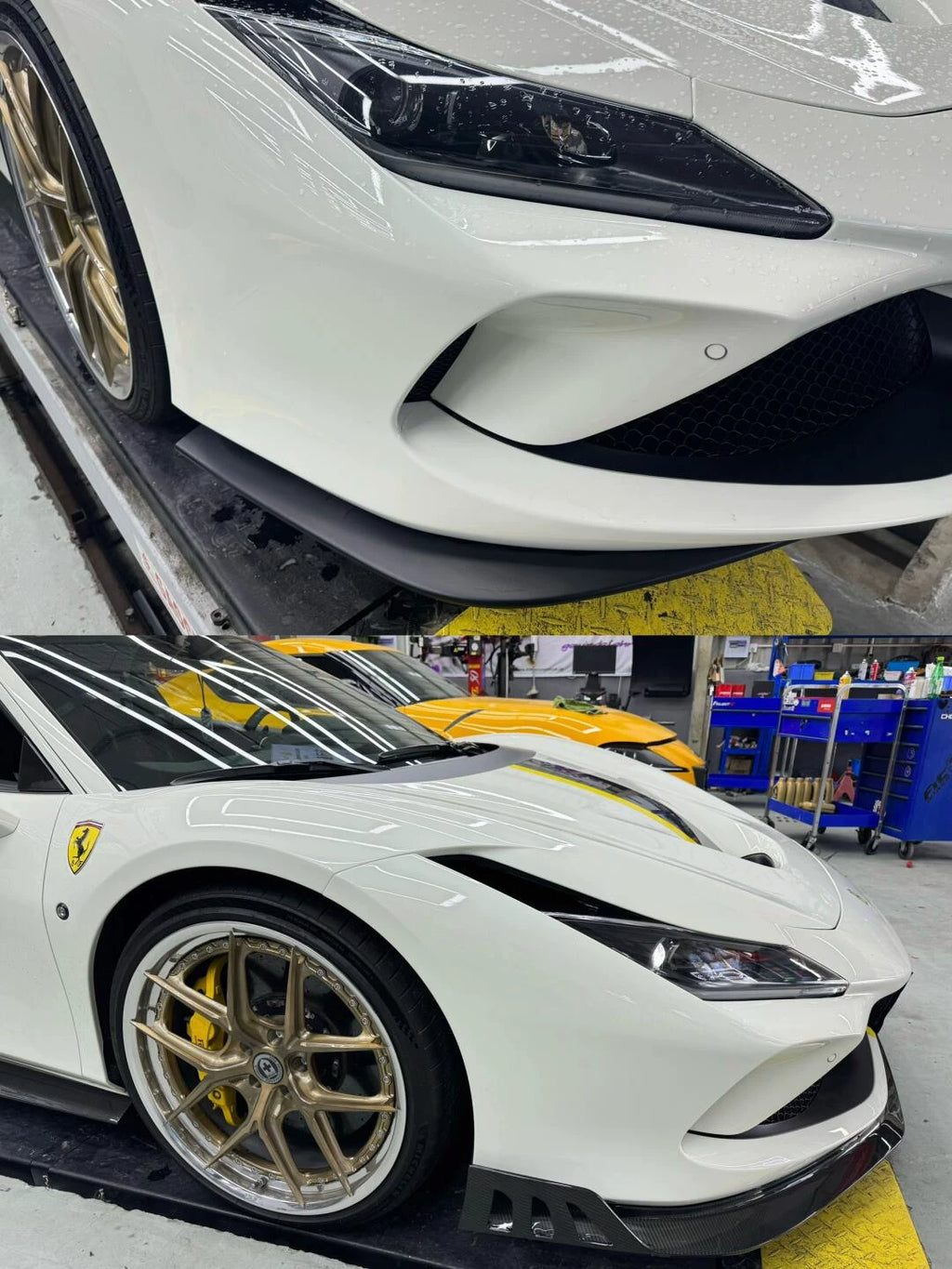 Ferrari F8 Tributo Keyvany-Style Dry Carbon Fiber Aero Kit – Front Lip, Side Skirts, Rear Lip, Wing & More