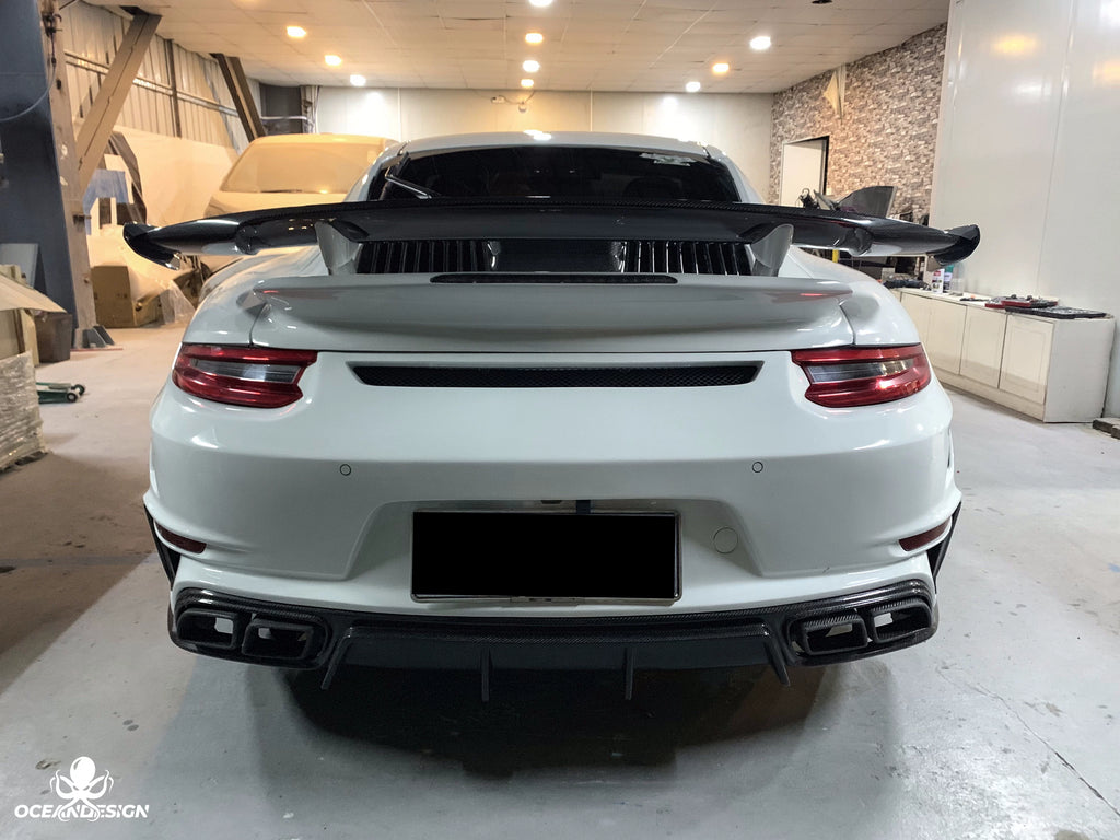 Porsche 911 991.2 Topcar-Style Carbon Fiber Aero Kit – Front & Rear Bumpers, Wing, Engine Cover