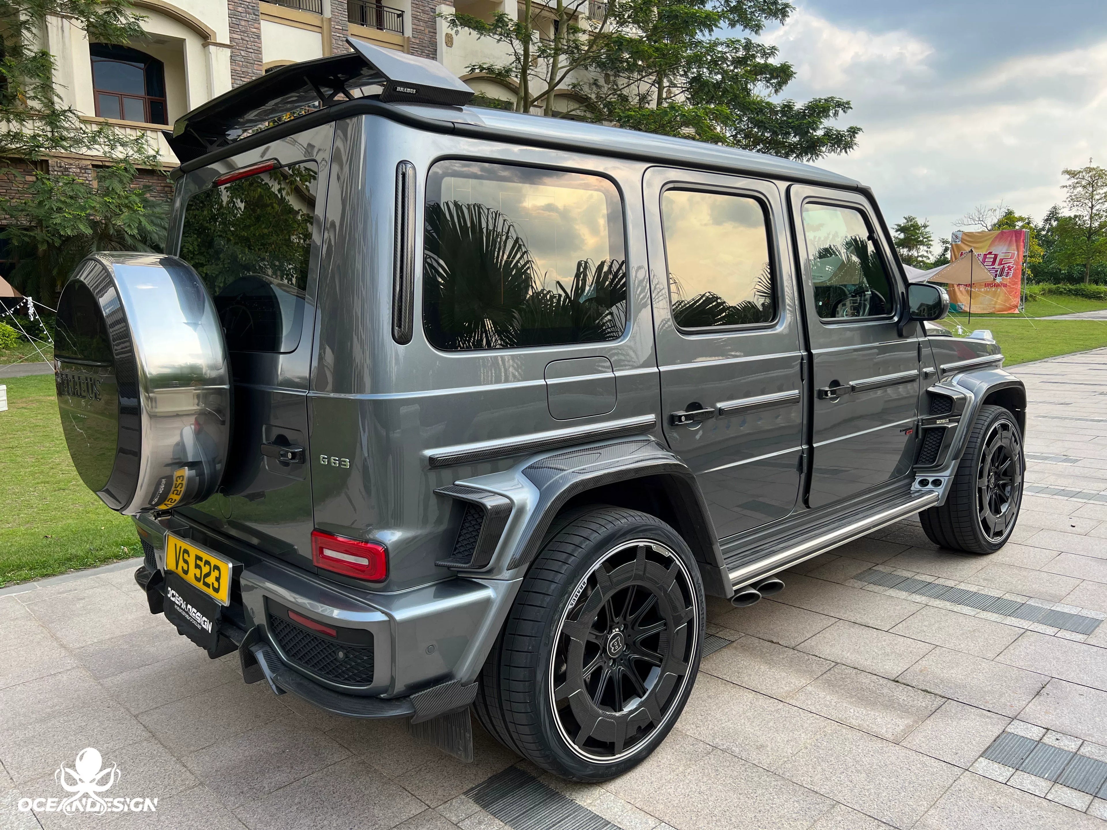 Mercedes-Benz G63 W464 G900 Rocket Style Dry Carbon Fiber Wide Aero Kit – Front Lip, Rear Lip, Rear Wing, Hood, Grille, Wheel Arches, Mirror Caps & Trim