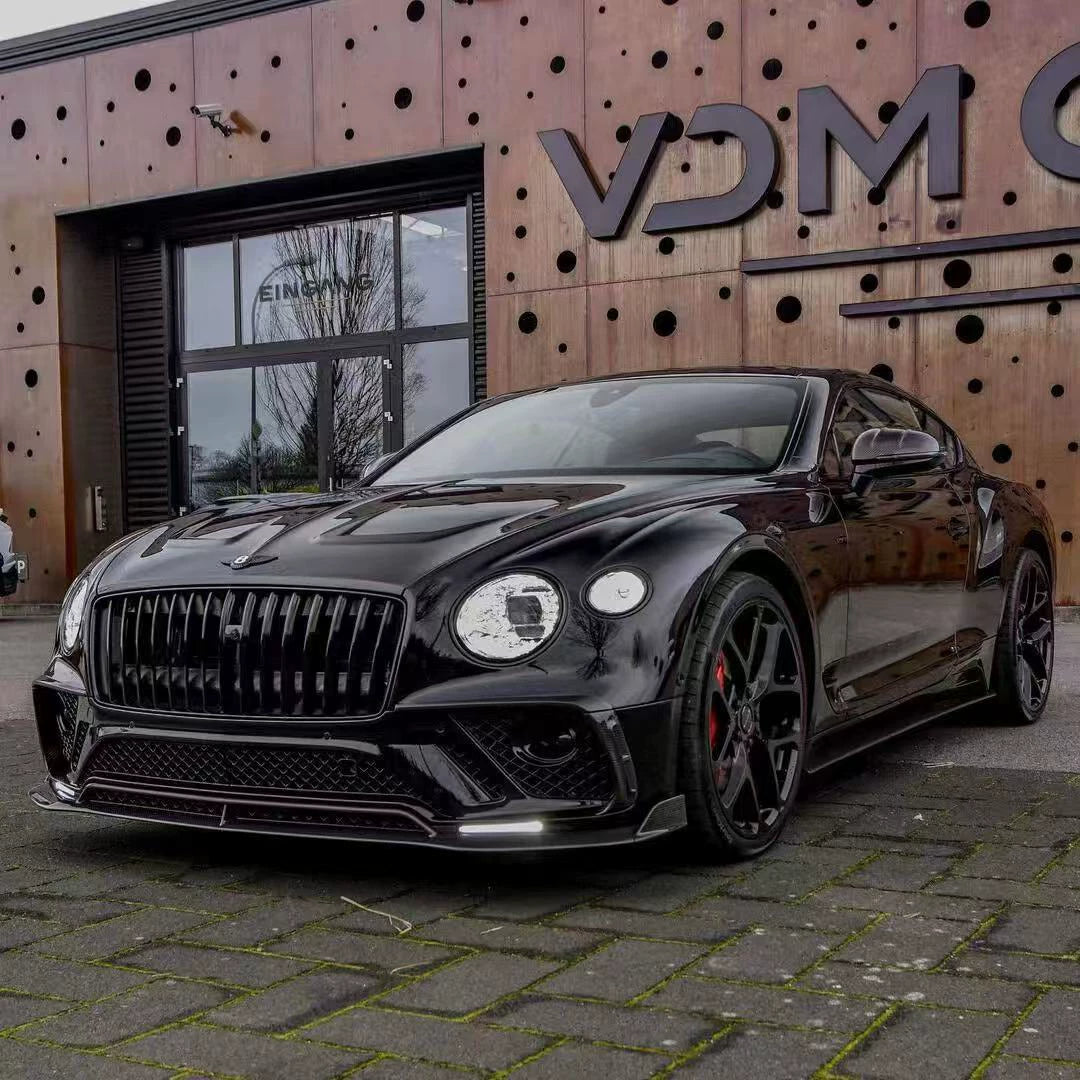 Bentley Continental GT MSY Style Dry Carbon Fiber Wide Body Kit – Front Lip, Fender Flares, Side Skirts, Rear Bumper, Hood, GT Wing, Mirror Covers & Trim