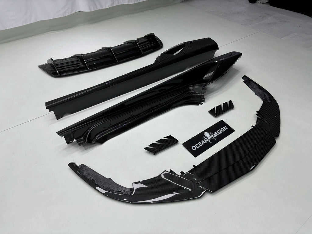 Lamborghini Huracan EVO RWD Novitec N-Style Dry Carbon Fiber Front Lip & Corner Pieces