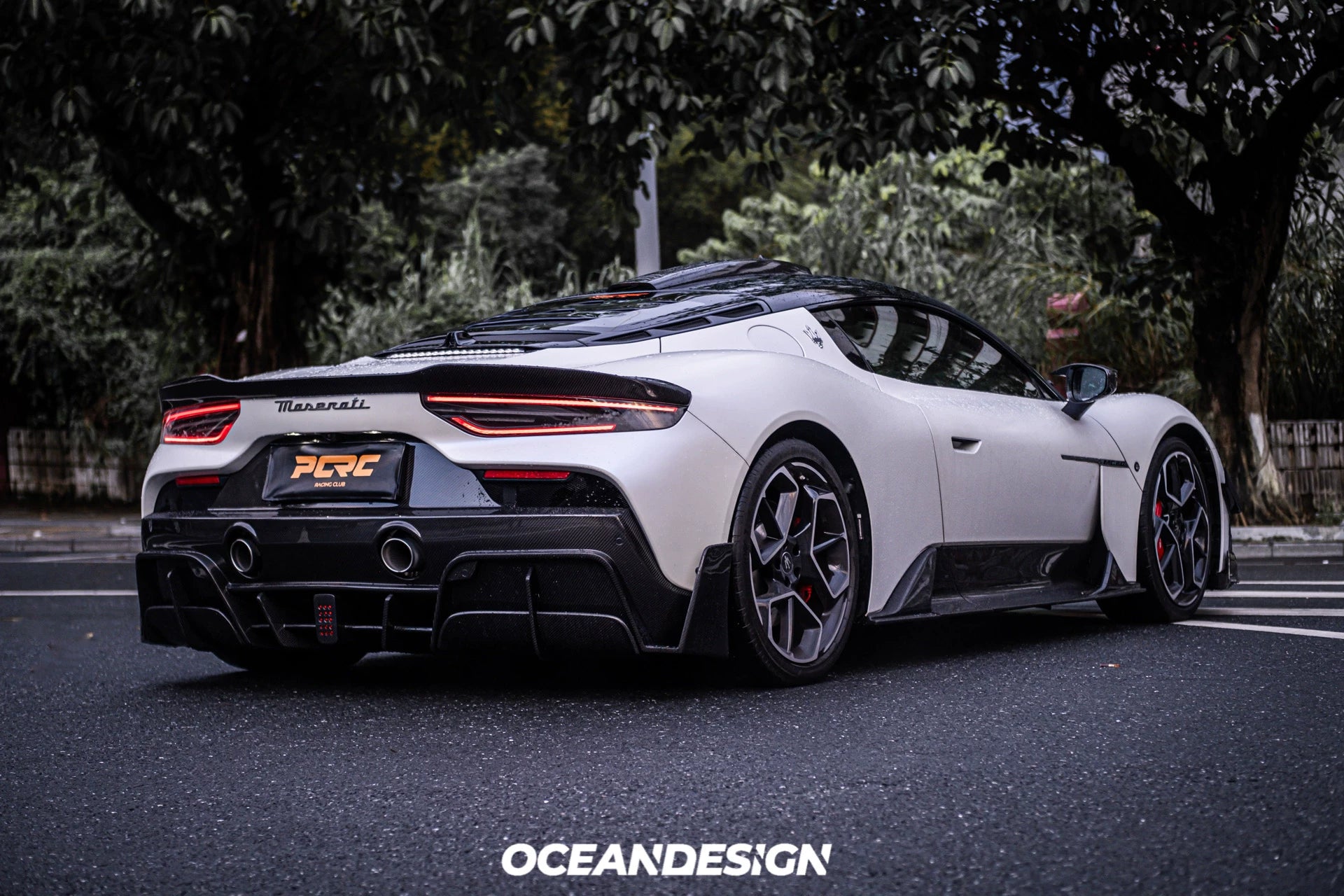Maserati MC20 MSY Style Dry Carbon Fiber Aero Kit – Front Lip, Rear Lip, Diffuser, Hood, Side Skirts, Rear Wing, Mirror Covers, Engine Bay Trim