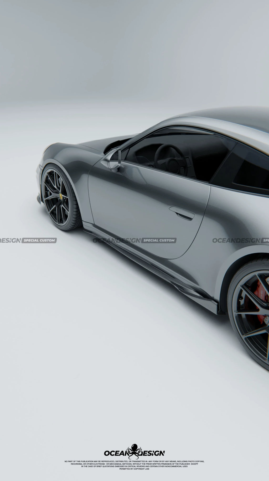 Porsche 911 992.2 Ocean Design-Style Dry Carbon Fiber Aero Kit – Front Lip, Side Skirts, Rear Lip, Wing