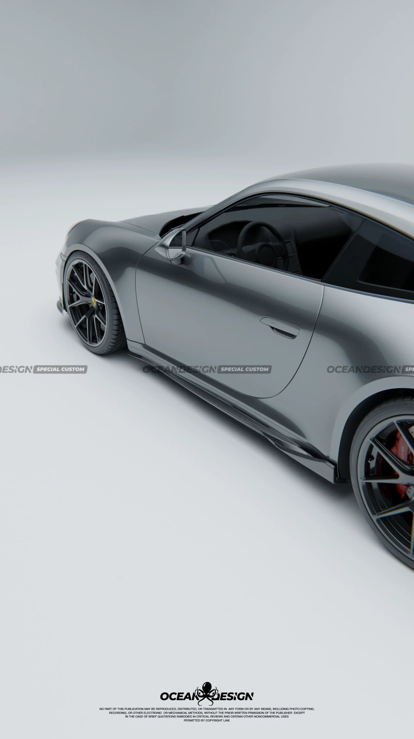 Porsche 911 992.2 Ocean Design-Style Dry Carbon Fiber Aero Kit – Front Lip, Side Skirts, Rear Lip, Wing