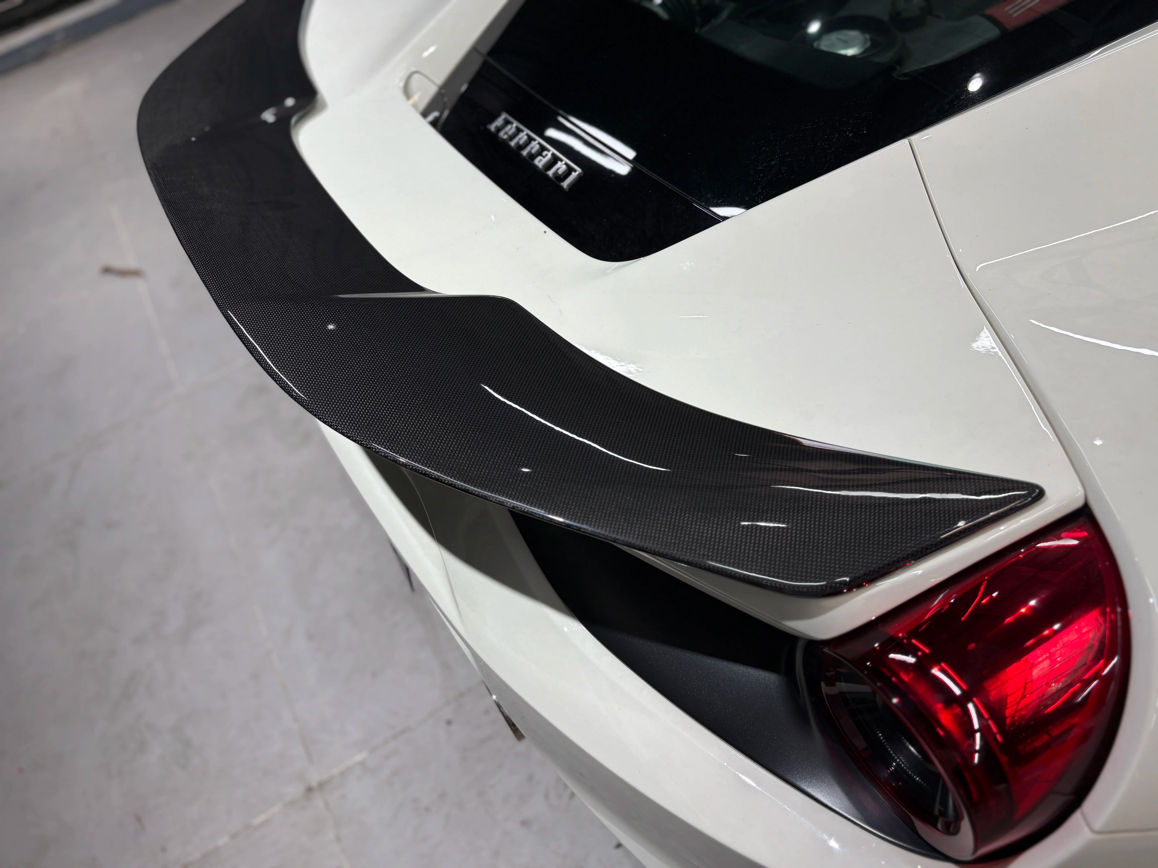 Ferrari 488 GTB Spider V-Style Dry Carbon Fiber Aero Kit – Front Lip, Side Skirts, Spoiler, Wing