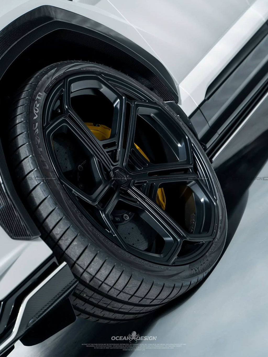 Lamborghini Urus S Ocean Design-Style Dry Carbon Fiber Aero Kit – Front Lip, Side Skirts, Wheel Arches, Hood & More