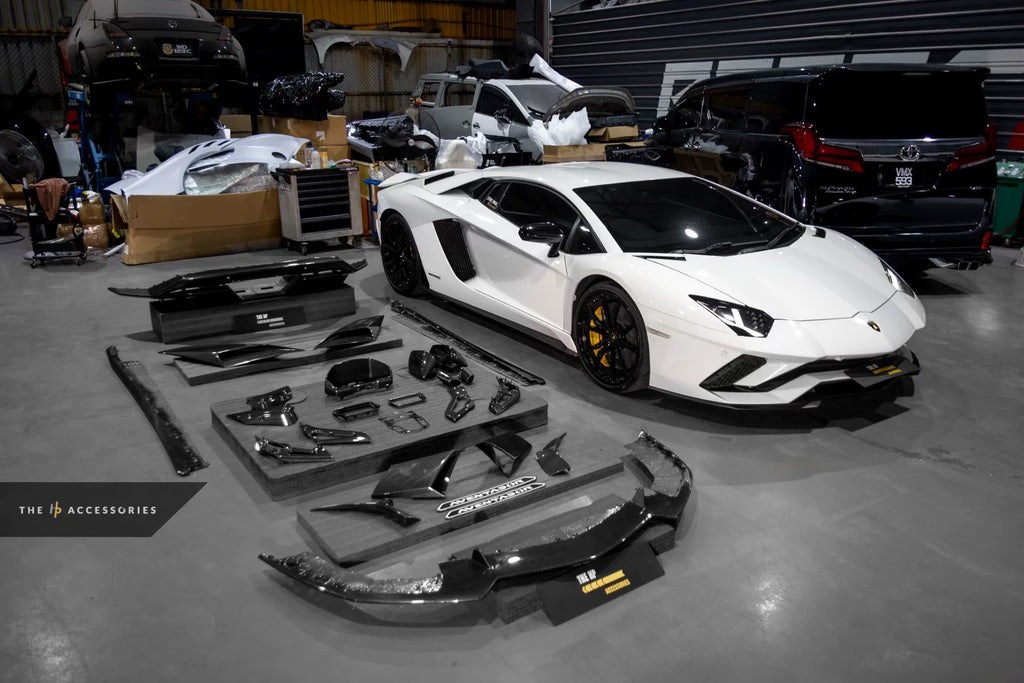 Lamborghini Aventador LP740 (S) OEM-Style Dry Carbon Fiber Aero Kit – Front Lip, Side Skirts, Rear Wing & More