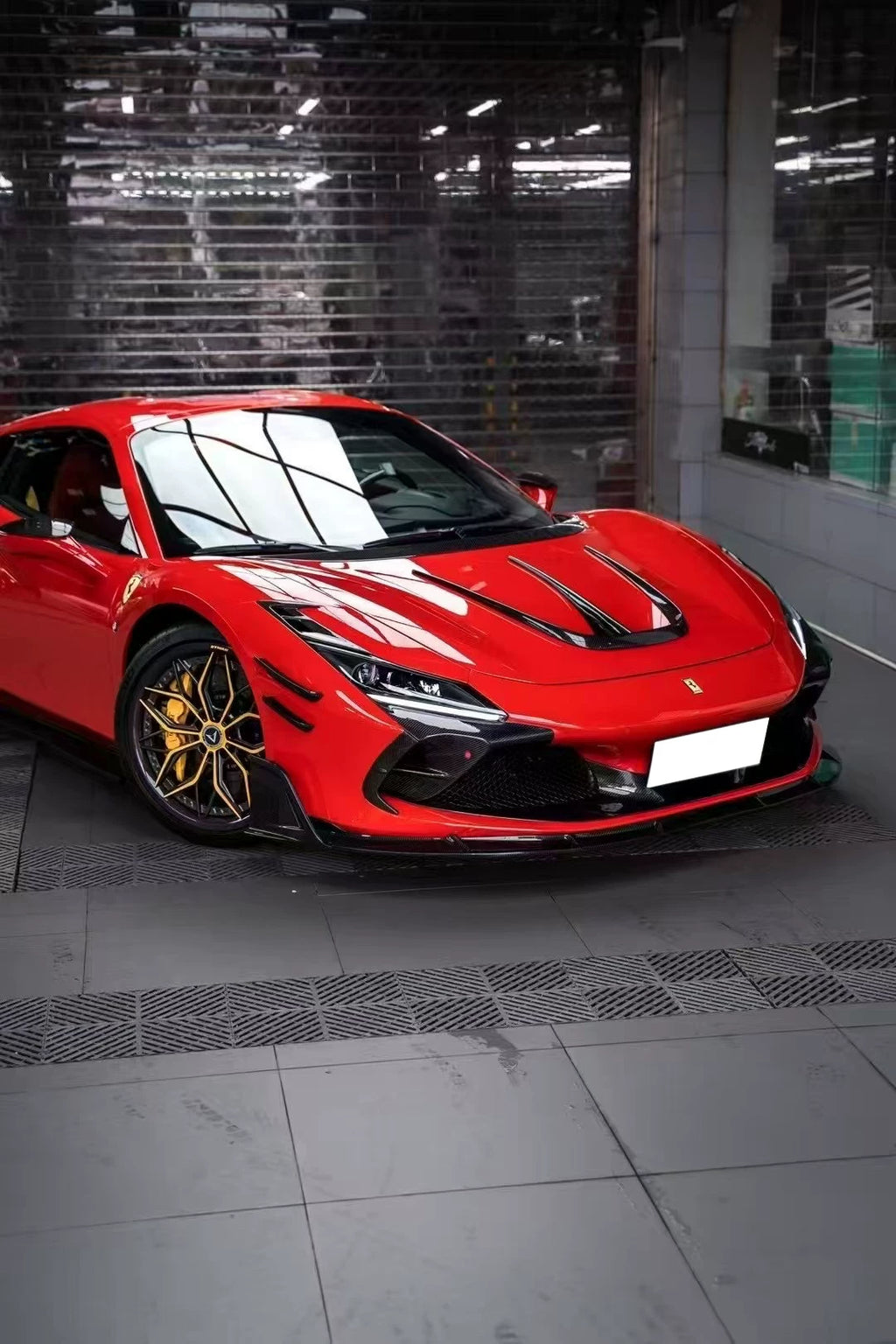 Ferrari F8 Tributo MSY-Style Dry Carbon Fiber Aero Kit – Front Lip, Side Skirts, Rear Lip, Wing, Canards & More