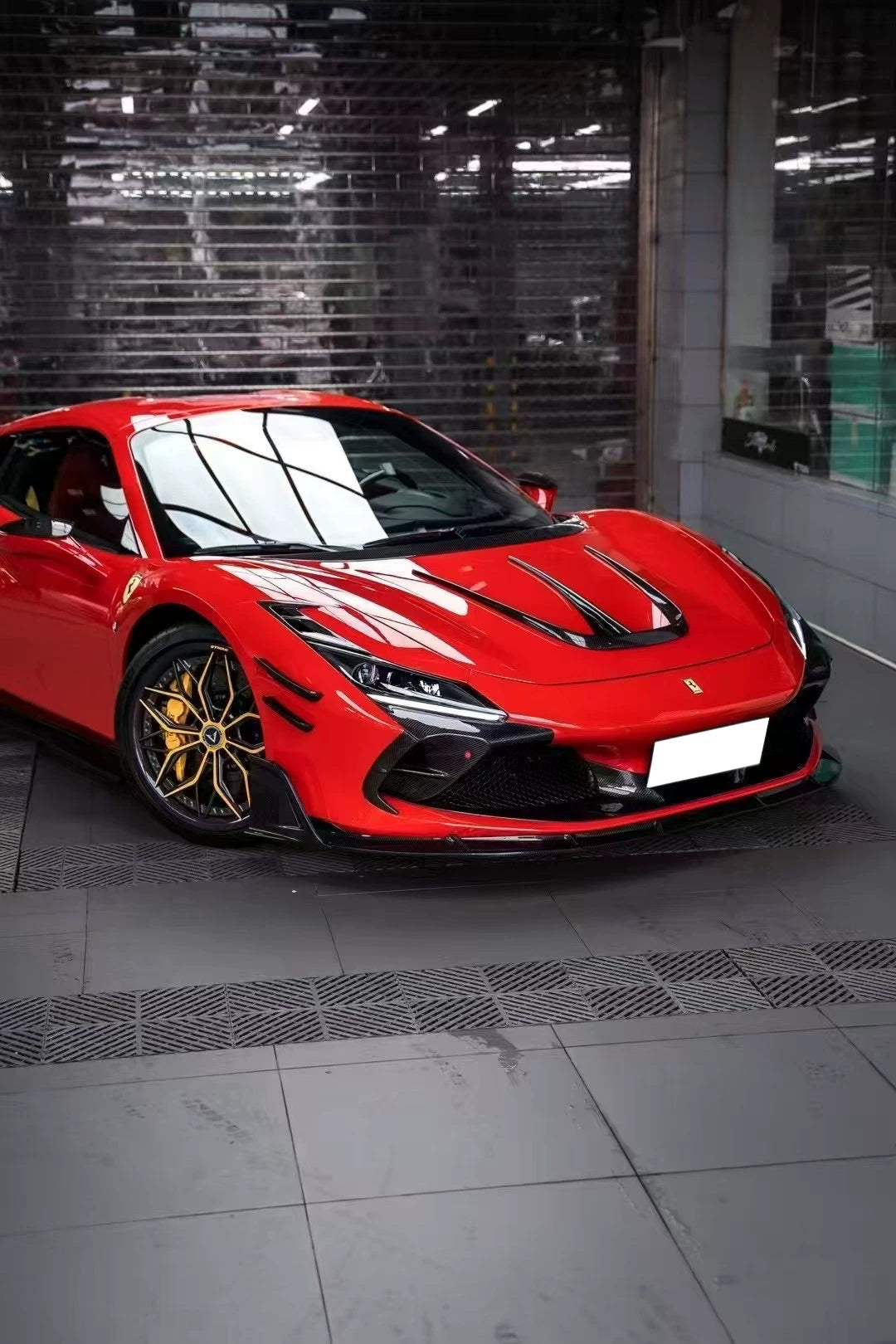 Ferrari F8 Tributo MSY-Style Dry Carbon Fiber Aero Kit – Front Lip, Side Skirts, Rear Lip, Wing, Canards & More