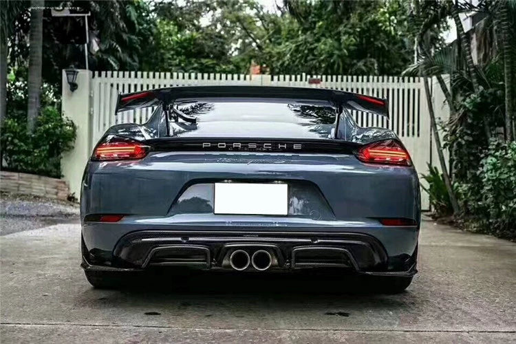 Porsche 718 Boxster Cayman A-Style Carbon Fiber Aero Kit – Front Lip, Side Skirts, Rear Lip, Corner Pieces