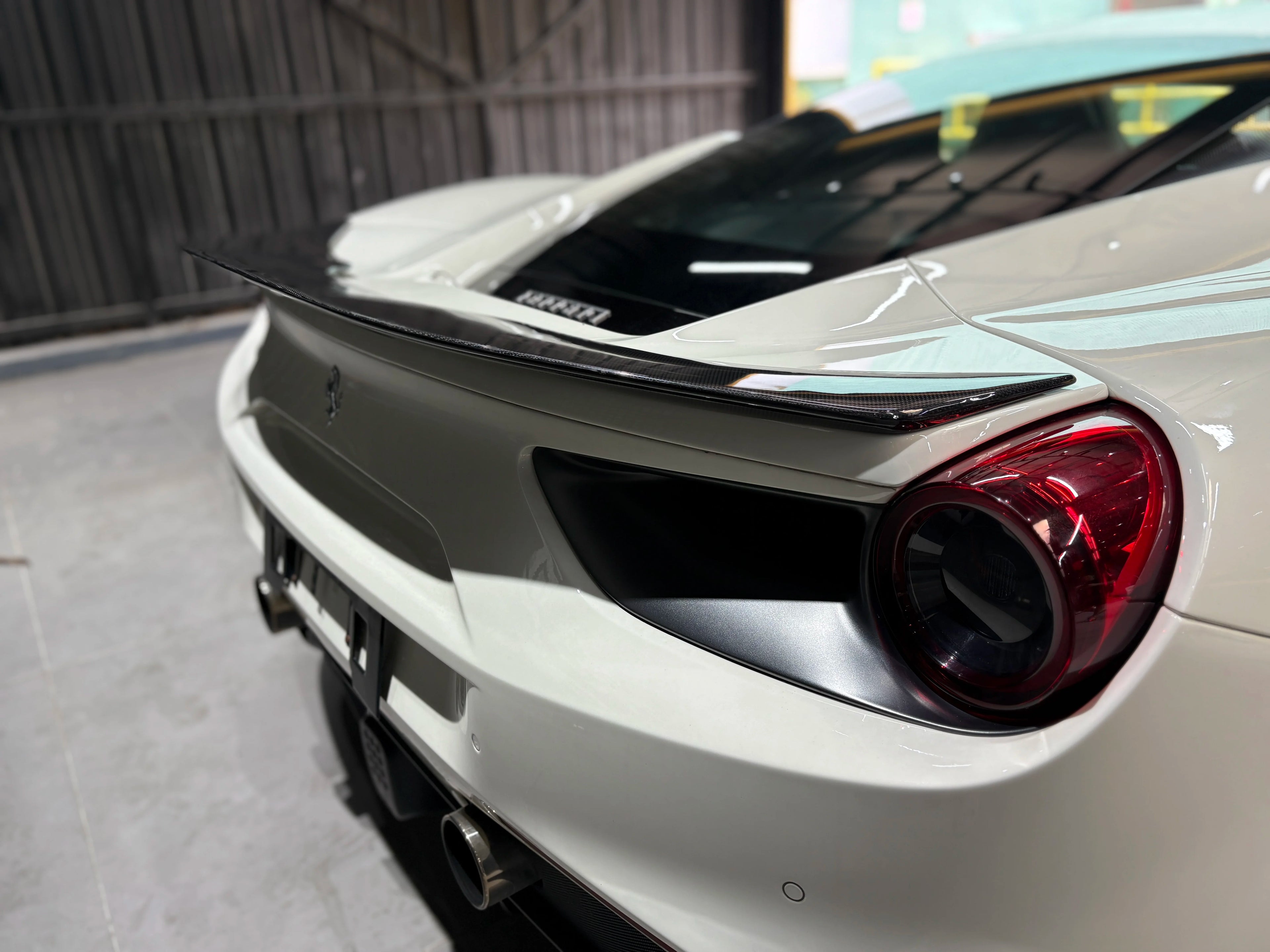 Ferrari 488 GTB Spider V-Style Dry Carbon Fiber Aero Kit – Front Lip, Side Skirts, Spoiler, Wing
