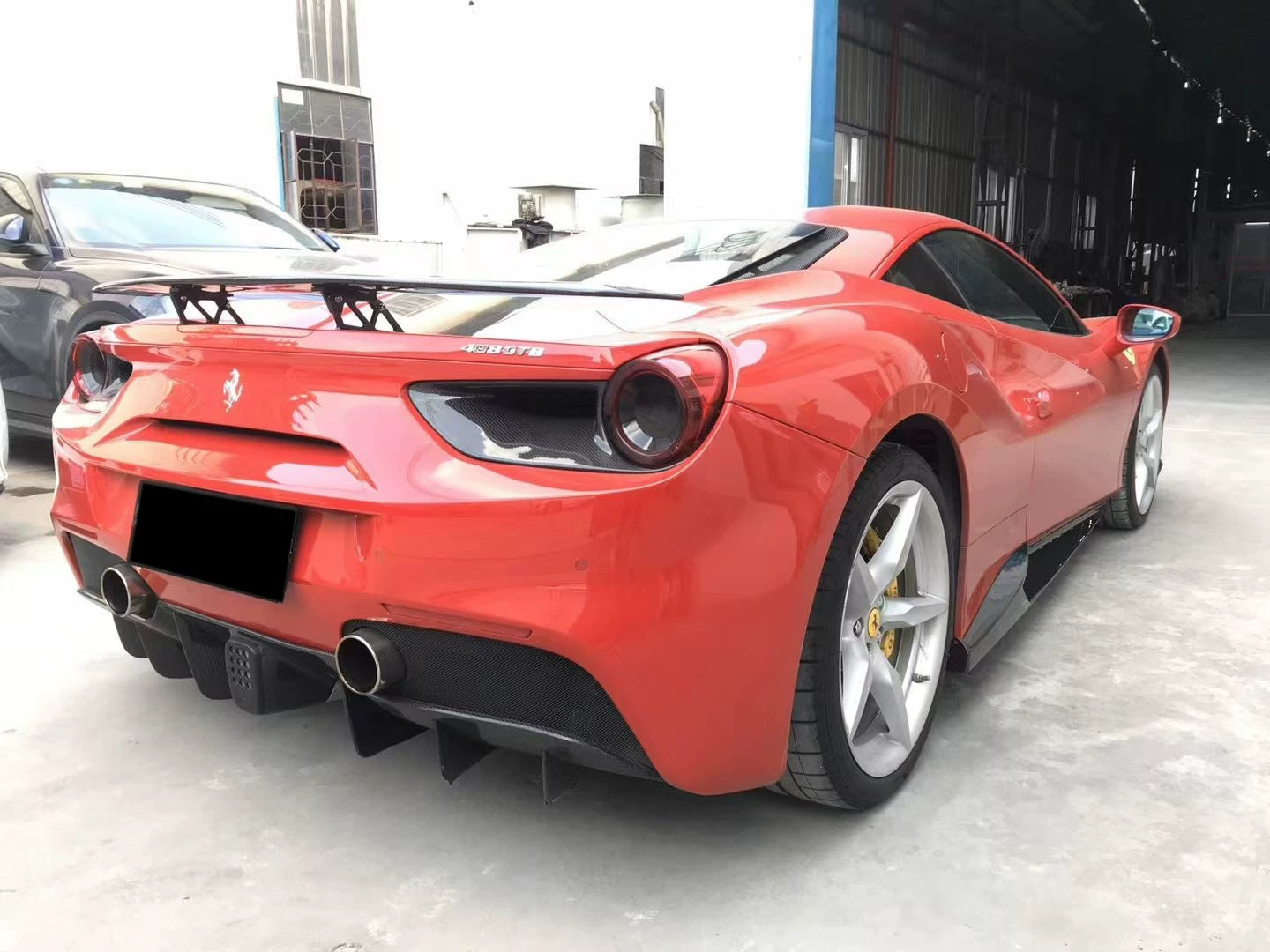 Ferrari 488 GTB Spider N-Style Dry Carbon Fiber Aero Kit – Front Lip, Side Skirts, Rear Lip, Wing & More