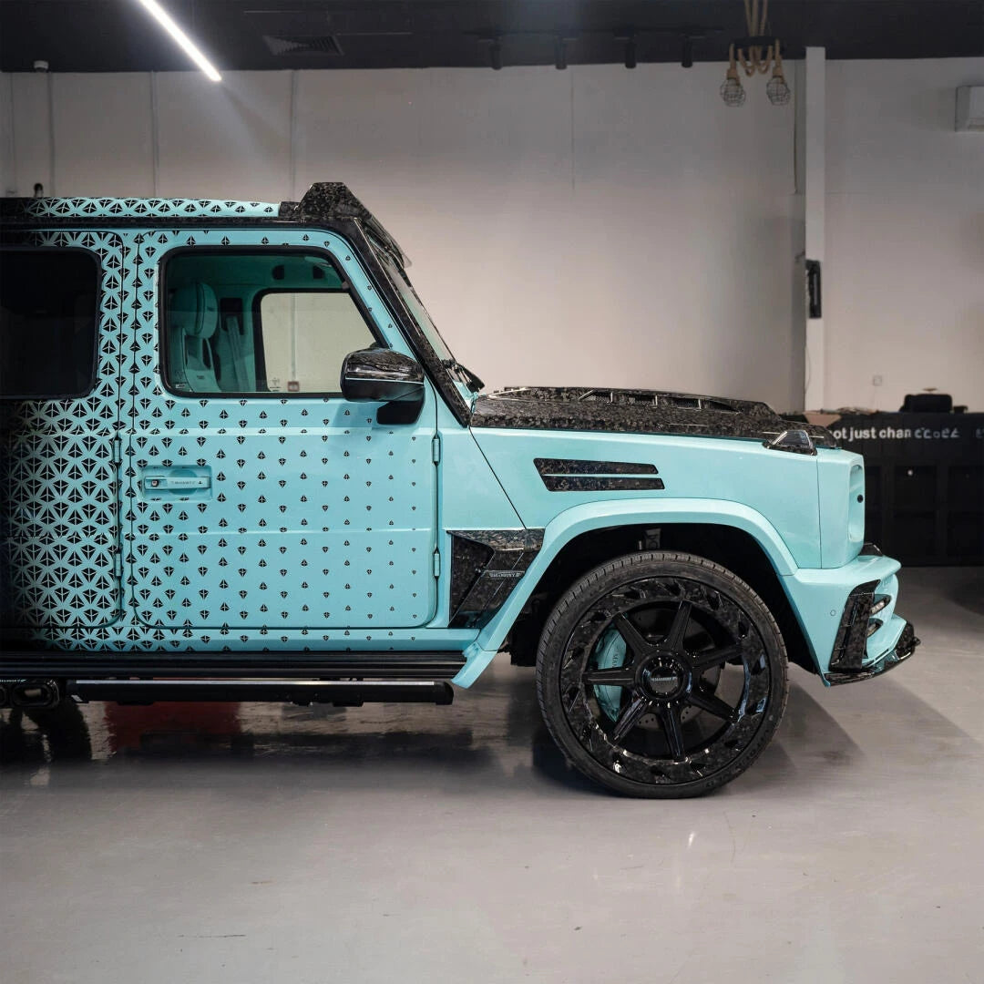 Mercedes-Benz G63 W464/W465 Mansory P920 Style Forged Carbon Fiber Wide Body Kit – Complete Kit, Hood, Wheel Arches, Rear Wing, Roof Light Bar, Spare Tire Cover & Trim