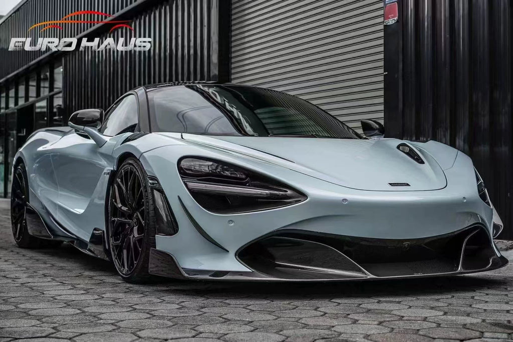 McLaren 720S RYFT-Style Dry Carbon Fiber Aero Kit – Front Lip, Side Skirts, Rear Lip, Wing, Hood