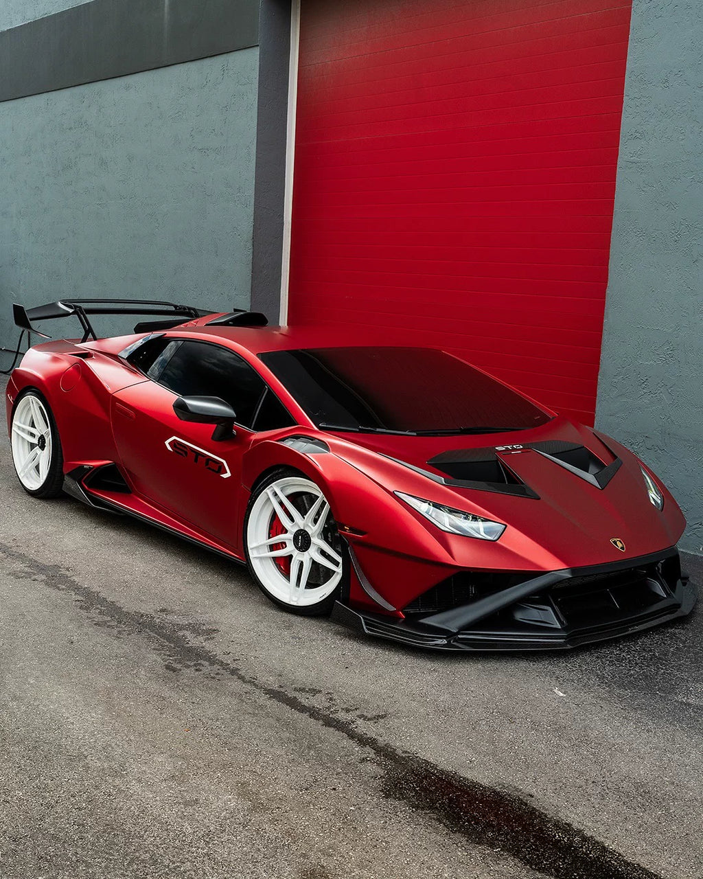 Lamborghini Huracan STO V-Style Dry Carbon Fiber Aero Kit – Front Lip, Side Skirts, Rear Lip, Vents, Canards