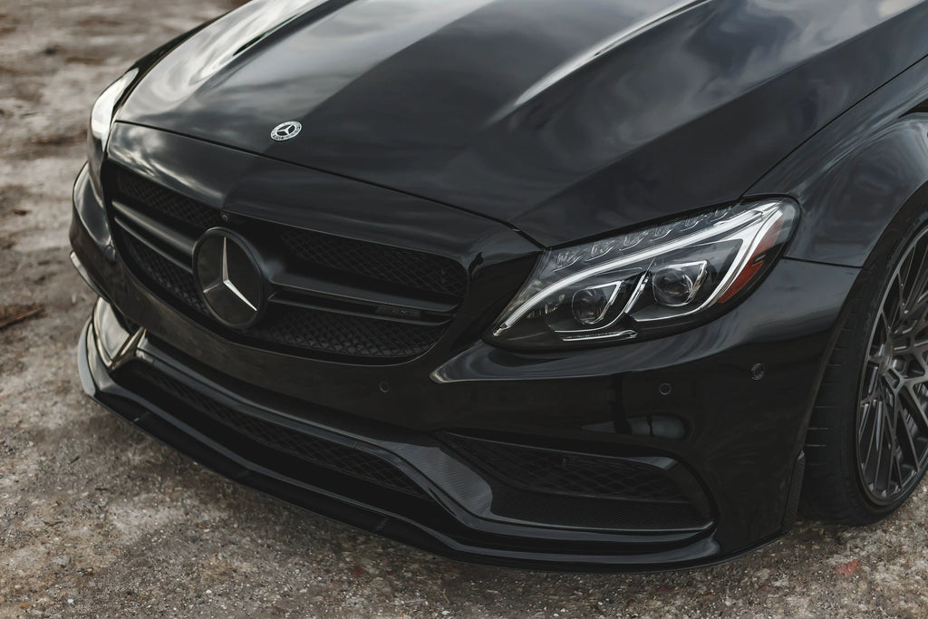 Mercedes-Benz C63 AMG W205 Coupe & Sedan Mode Carbon Style Carbon Fiber Aero Kit – Front Lip, Side Skirts, Rear Lip