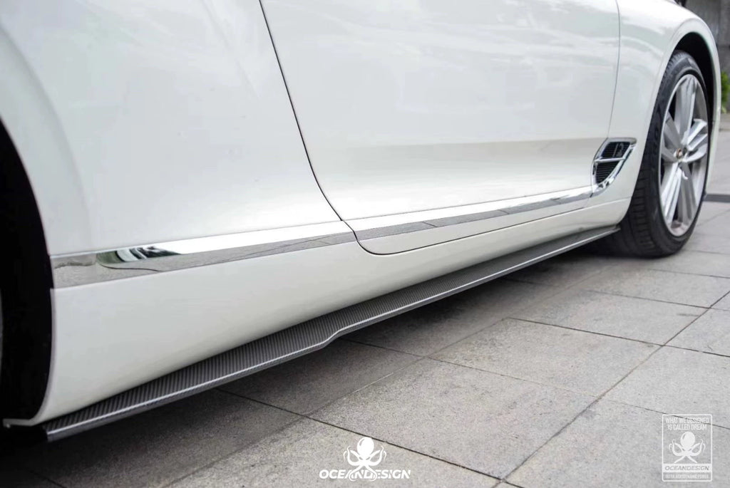 Bentley Continental GT OD E-Style Dry Carbon Fiber Aero Kit – Front Lip, Side Skirts, Rear Lip, Rear Wing