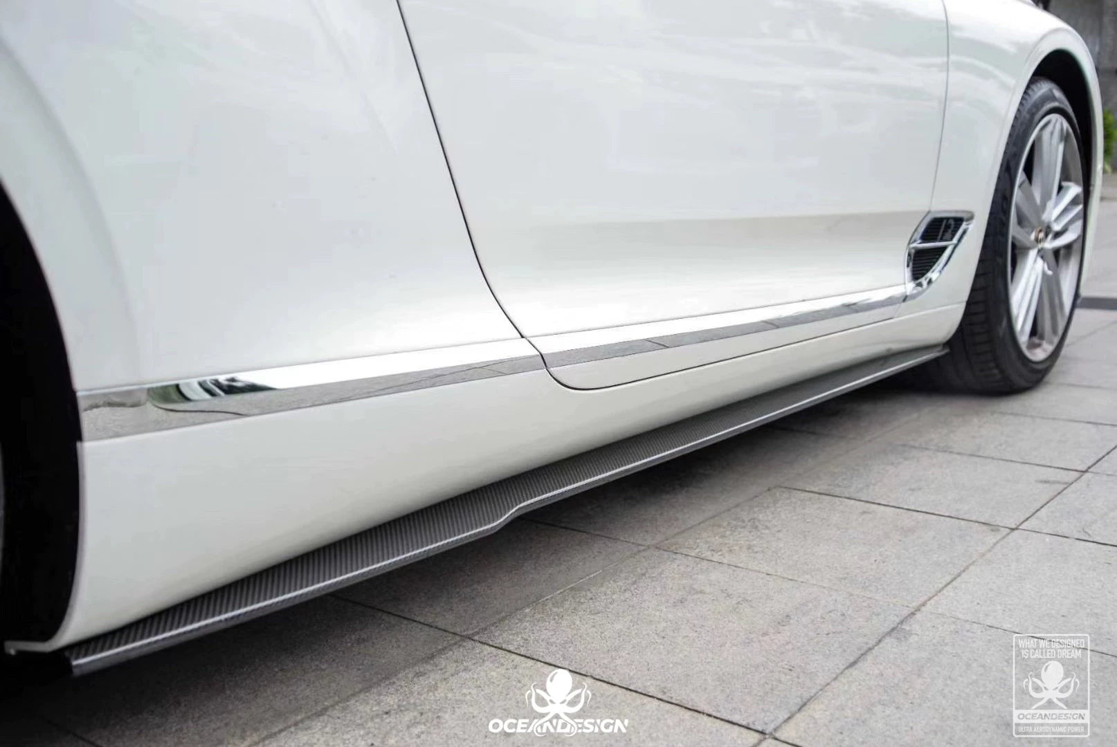 Bentley Continental GT OD E-Style Dry Carbon Fiber Aero Kit – Front Lip, Side Skirts, Rear Lip, Rear Wing