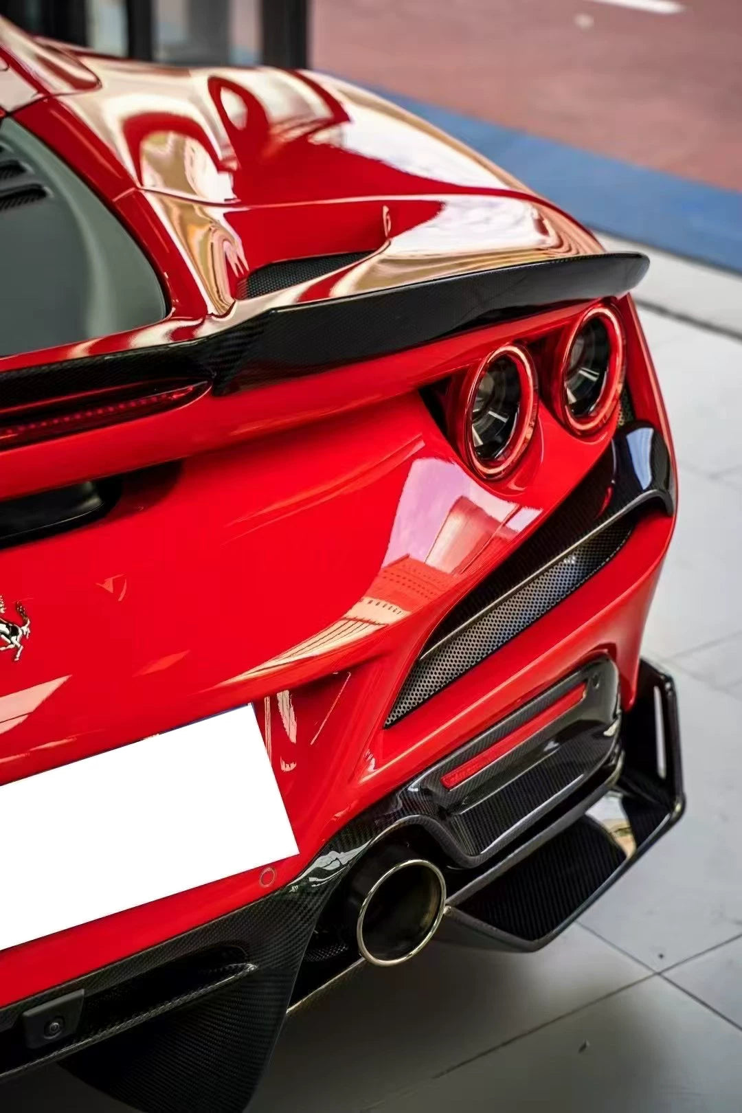 Ferrari F8 Tributo MSY-Style Dry Carbon Fiber Aero Kit – Front Lip, Side Skirts, Rear Lip, Wing, Canards & More