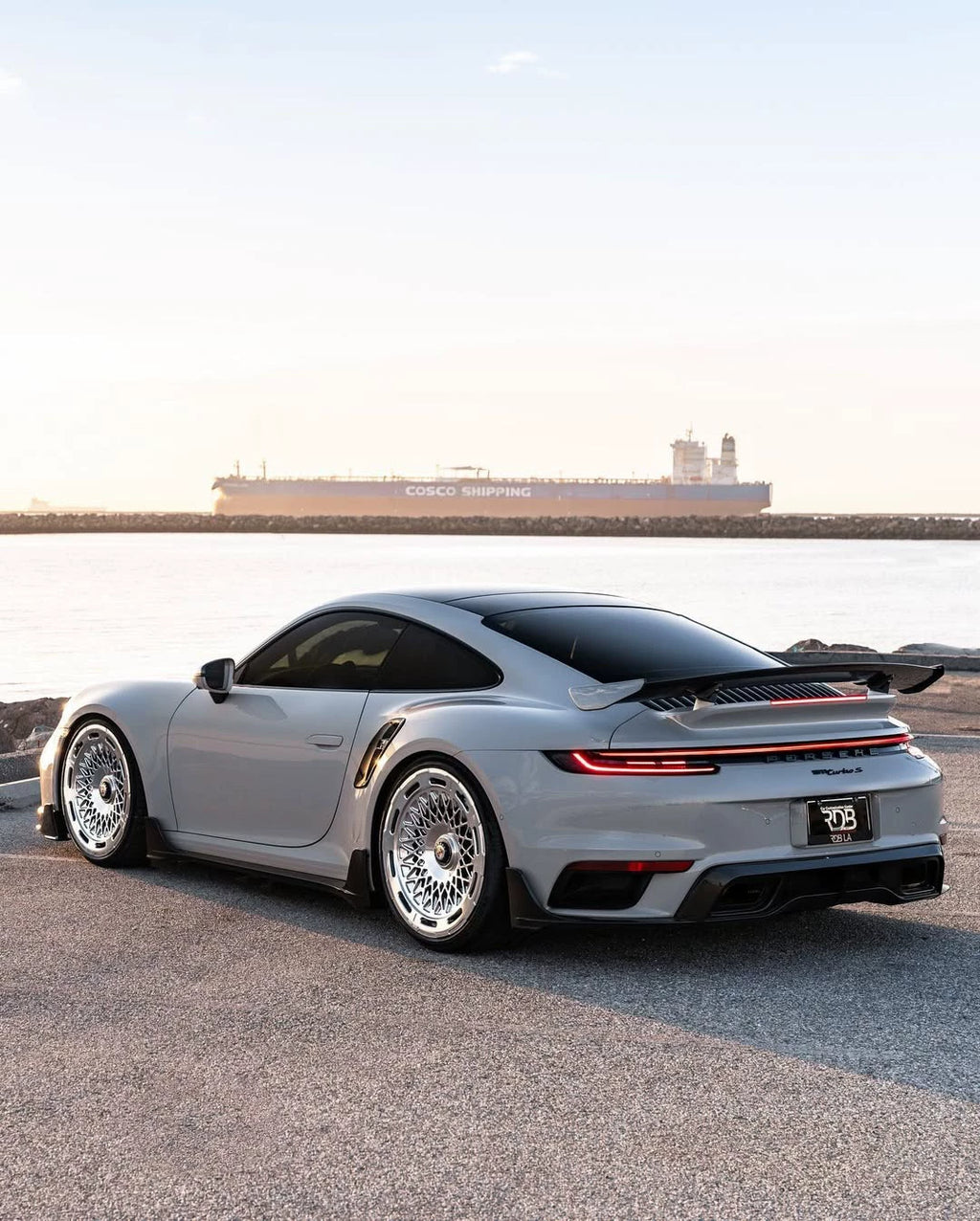Porsche 911 992.1 Turbo S 9D-Style Dry Carbon Fiber Aero Kit – Front Lip, Hood, Side Skirts, Rear Lip, Wing