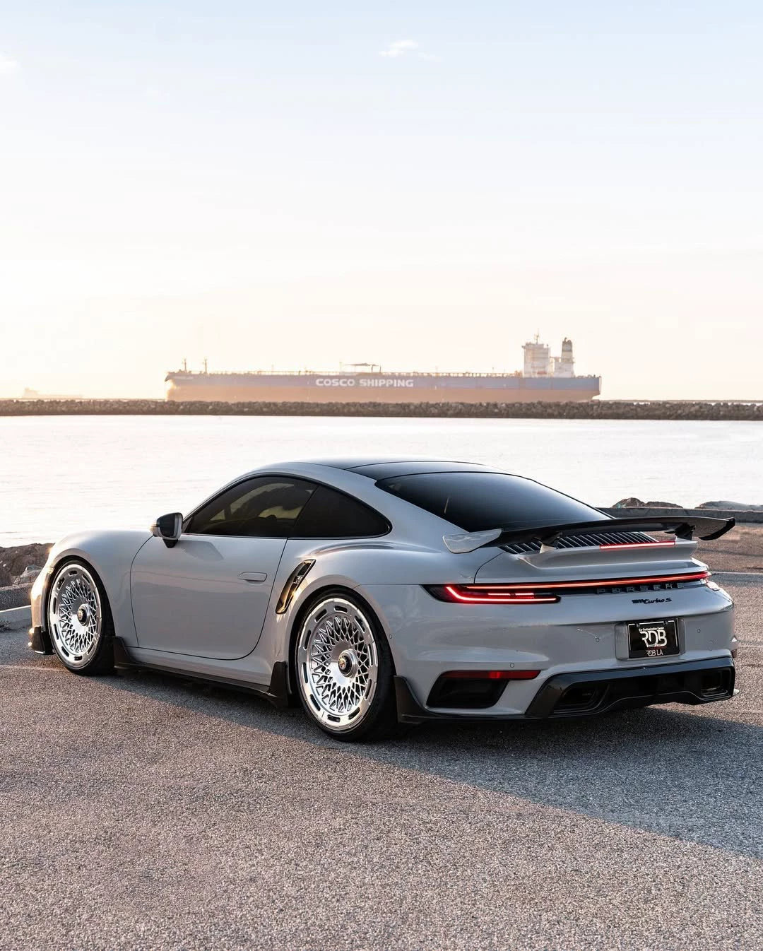 Porsche 911 992.1 Turbo S 9D-Style Dry Carbon Fiber Aero Kit – Front Lip, Hood, Side Skirts, Rear Lip, Wing