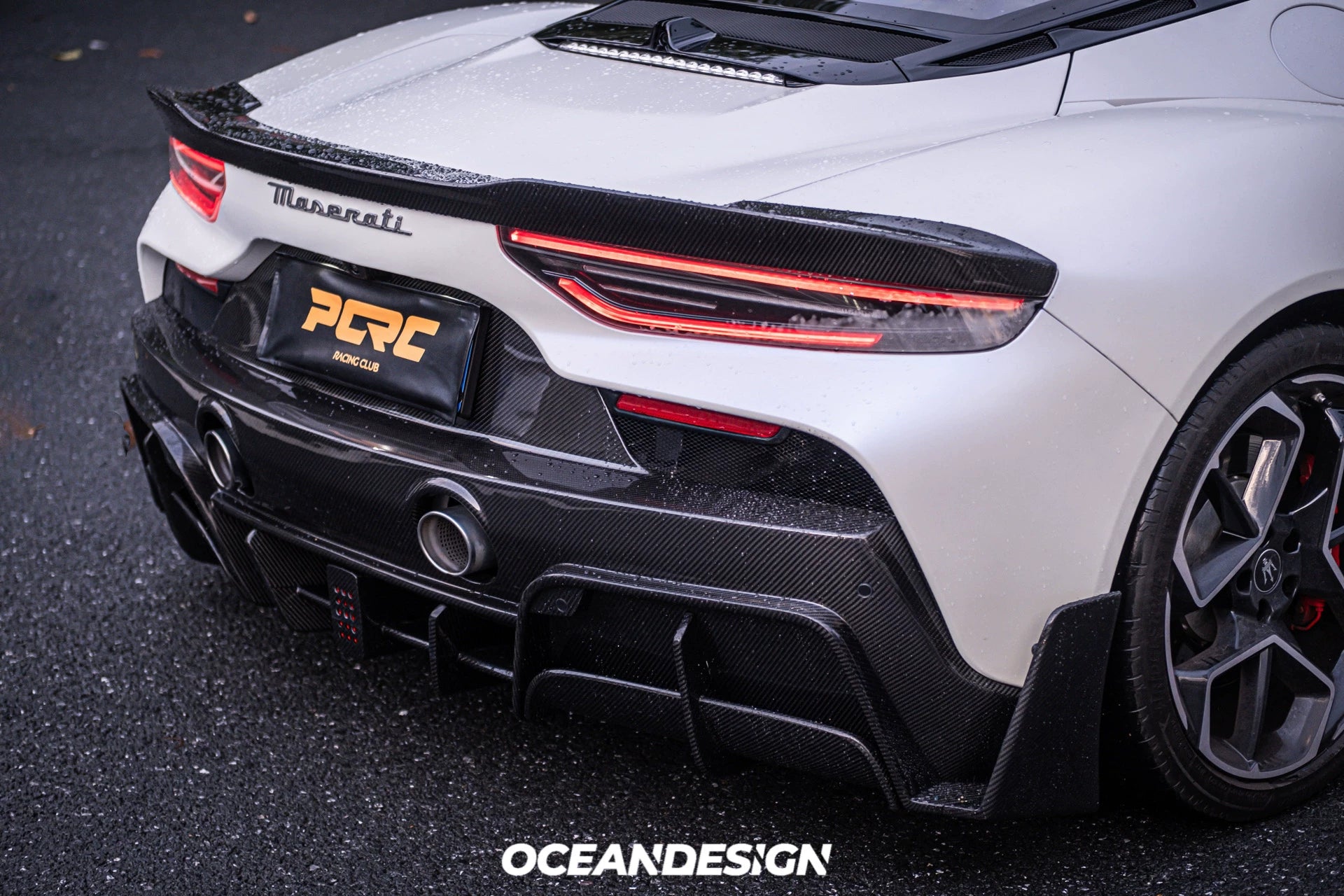 Maserati MC20 MSY Style Dry Carbon Fiber Aero Kit – Front Lip, Rear Lip, Diffuser, Hood, Side Skirts, Rear Wing, Mirror Covers, Engine Bay Trim