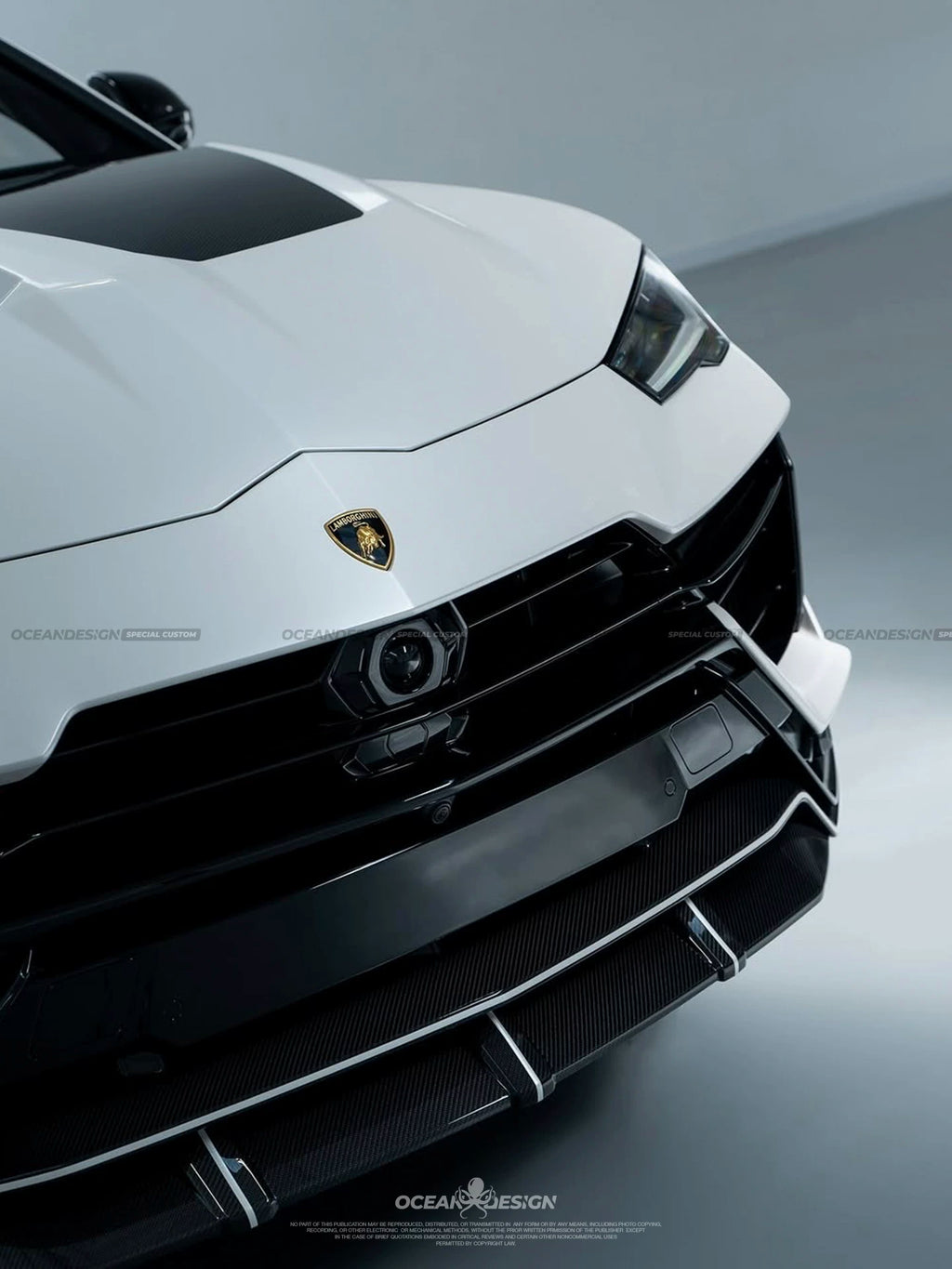 Lamborghini Urus S Ocean Design-Style Dry Carbon Fiber Aero Kit – Front Lip, Side Skirts, Wheel Arches, Hood & More