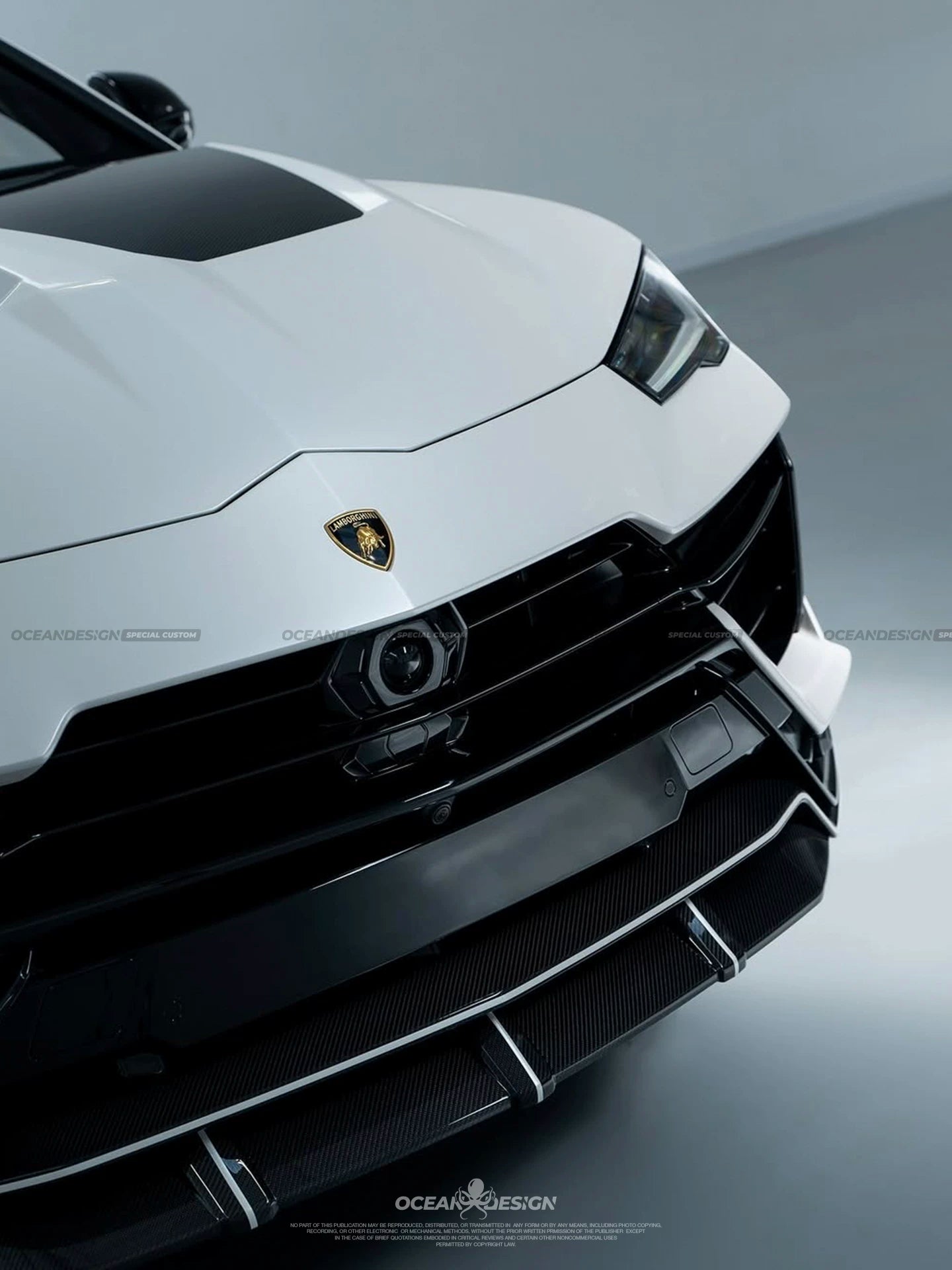 Lamborghini Urus S Ocean Design-Style Dry Carbon Fiber Aero Kit – Front Lip, Side Skirts, Wheel Arches, Hood & More