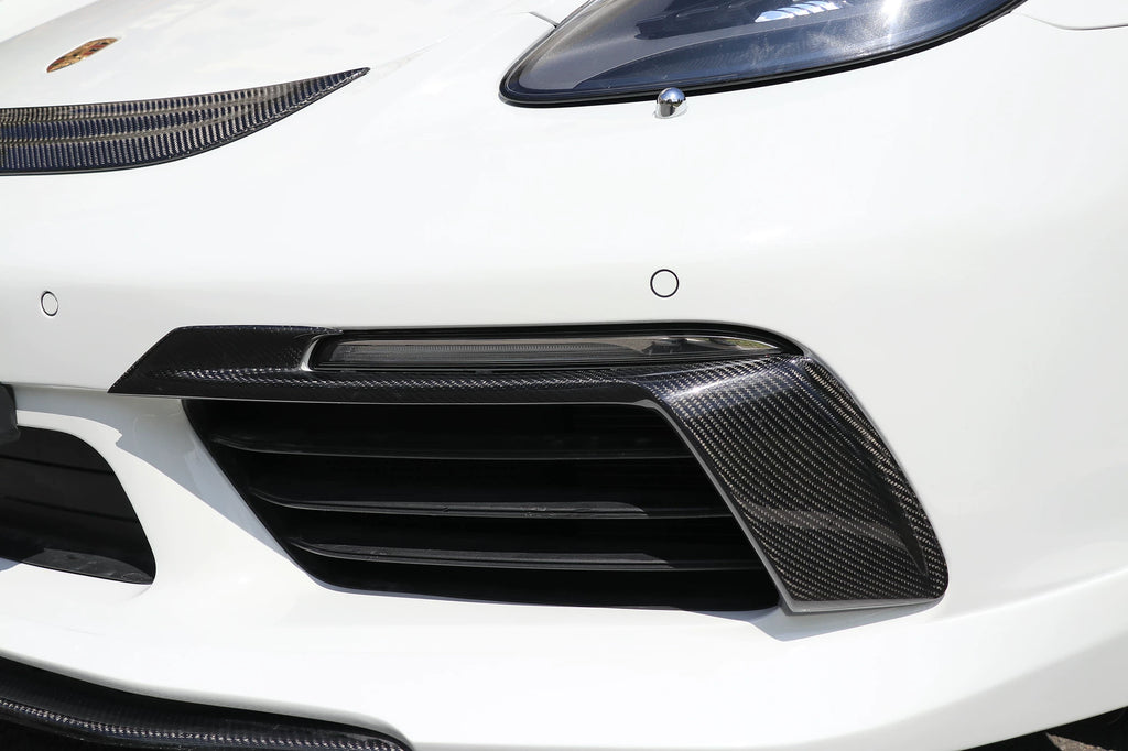 Porsche 718 Boxster Cayman Techart-Style Carbon Fiber Aero Kit – Front Lip, Side Skirts, Rear Lip, Wing