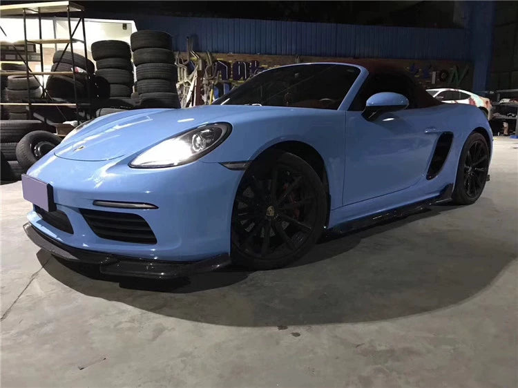 Porsche 718 Boxster Cayman A-Style Carbon Fiber Aero Kit – Front Lip, Side Skirts, Rear Lip, Corner Pieces
