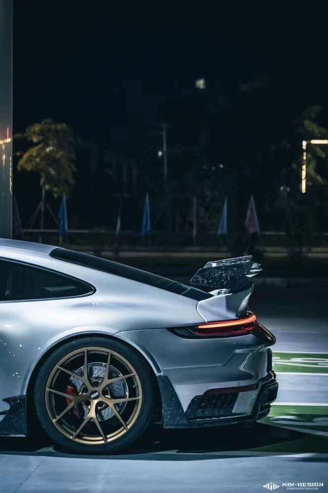 Porsche 911 992.1 Ghost-Style Dry Carbon Fiber Widebody Kit – Front & Rear Bumpers, Fenders, Wing, Hood