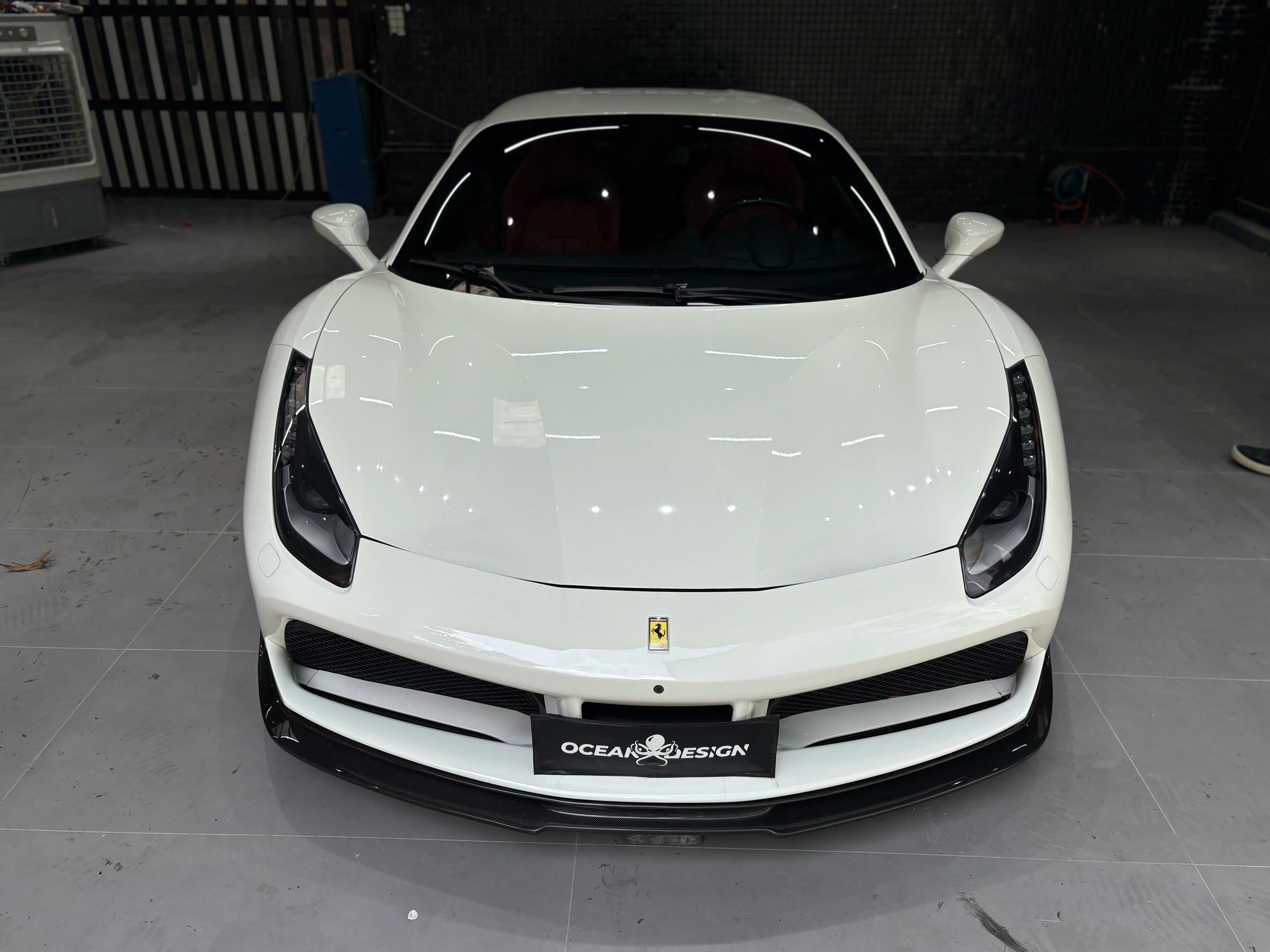 Ferrari 488 GTB Spider V-Style Dry Carbon Fiber Aero Kit – Front Lip, Side Skirts, Spoiler, Wing