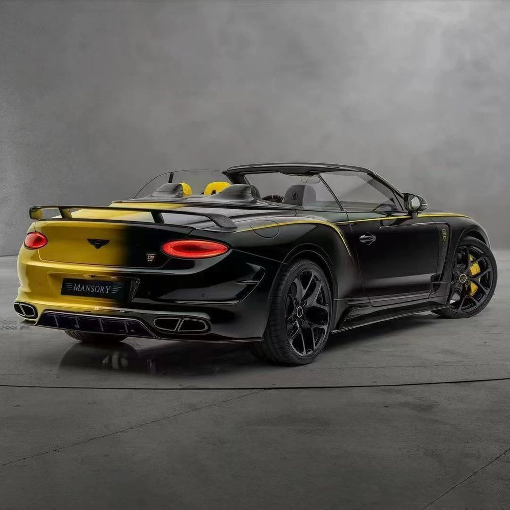 Bentley Continental GT MSY Style Dry Carbon Fiber Wide Body Kit – Front Lip, Fender Flares, Side Skirts, Rear Bumper, Hood, GT Wing, Mirror Covers & Trim