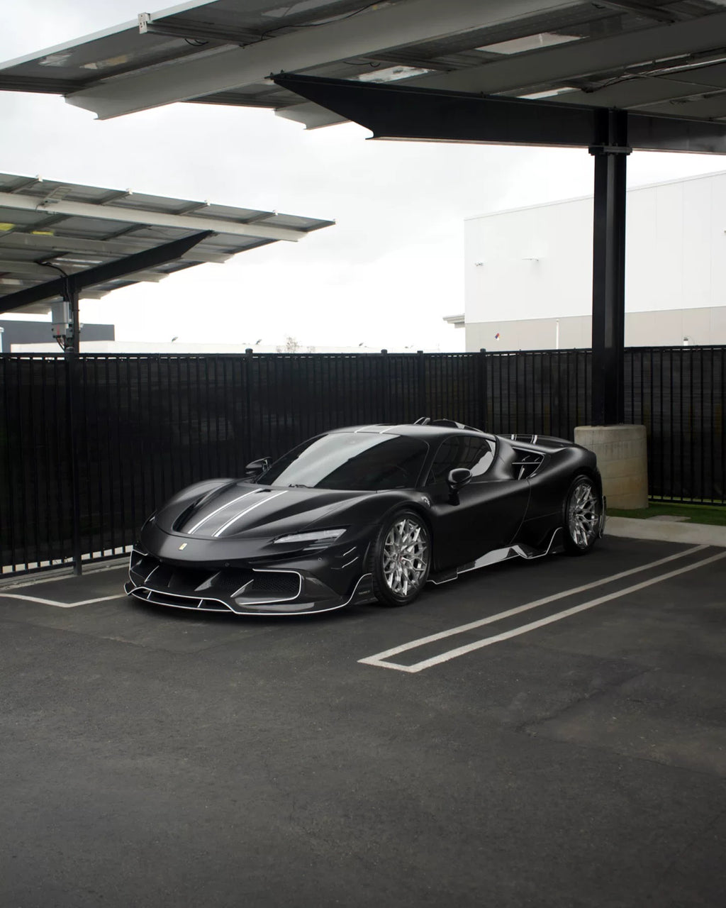 Ferrari SF90 MSY-Style Dry Carbon Fiber Aero Kit – Front Lip, Fenders, Side Skirts, Rear Lip, Wing & More