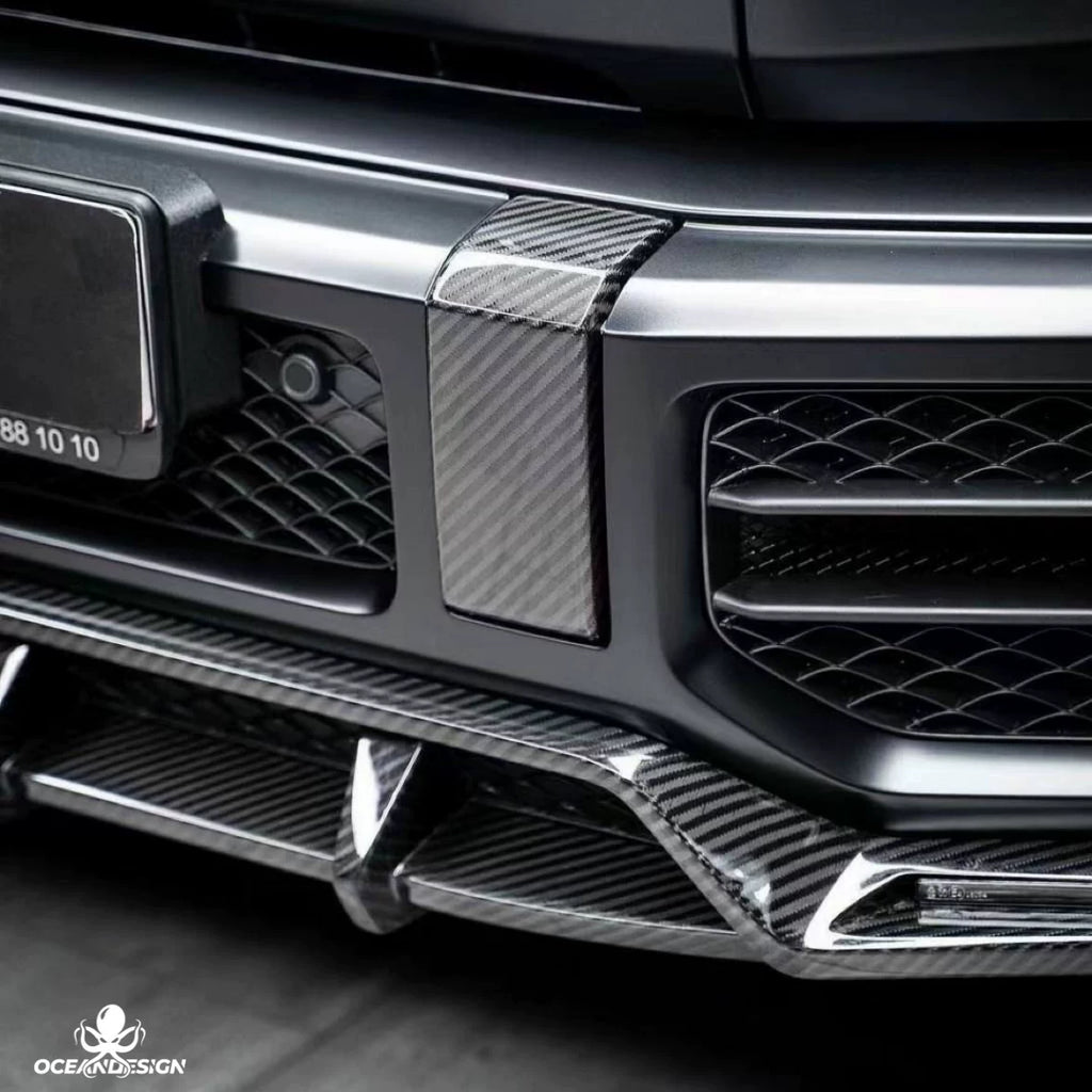 Mercedes-Benz G63 W464 TopCar Style Dry Carbon Fiber Aero Kit – Front Lip, Rear Lip, Rear Wing, Spare Tire Cover, Fender Trim, Bumper Trim