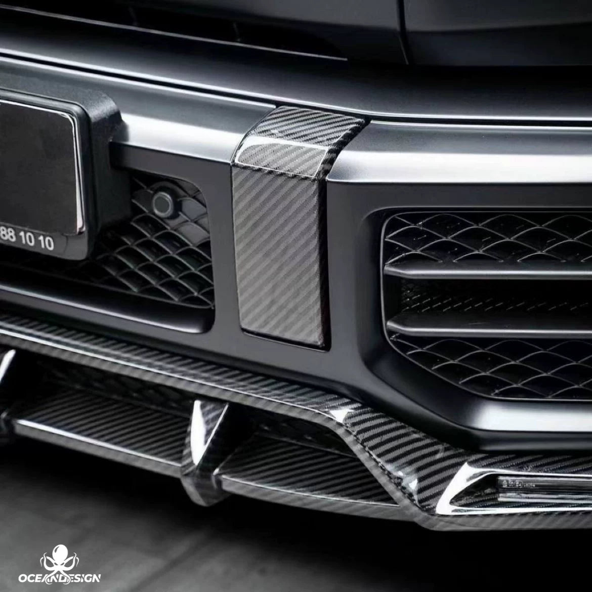 Mercedes-Benz G63 W464 TopCar Style Dry Carbon Fiber Aero Kit – Front Lip, Rear Lip, Rear Wing, Spare Tire Cover, Fender Trim, Bumper Trim