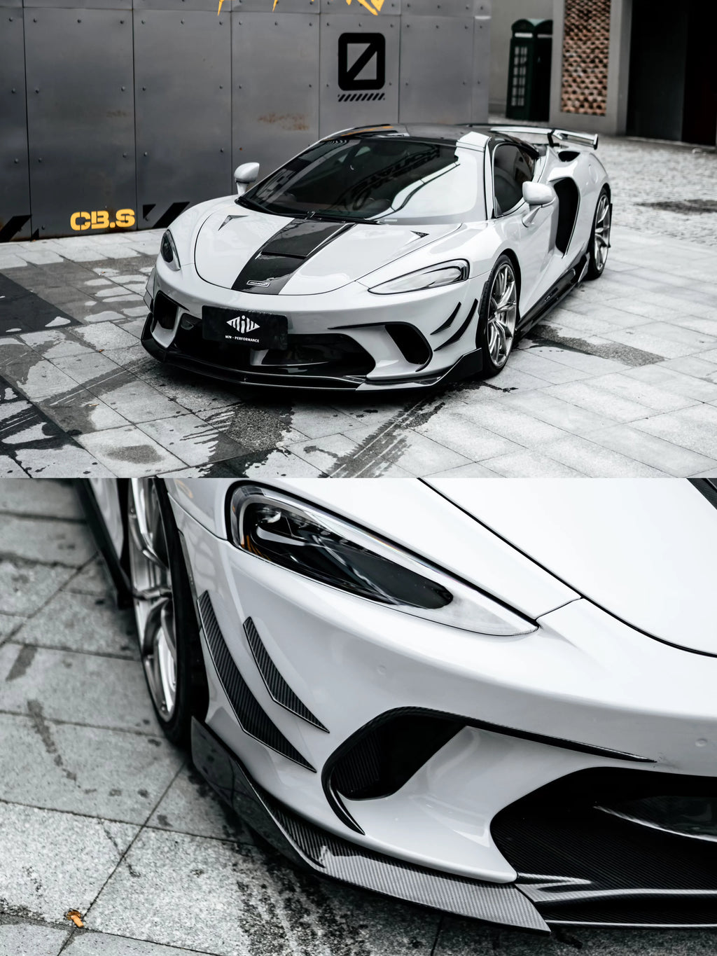McLaren GT MIW-Style Dry Carbon Fiber Aero Kit – Front Lip, Side Skirts, Rear Lip, Wing, Hood & More