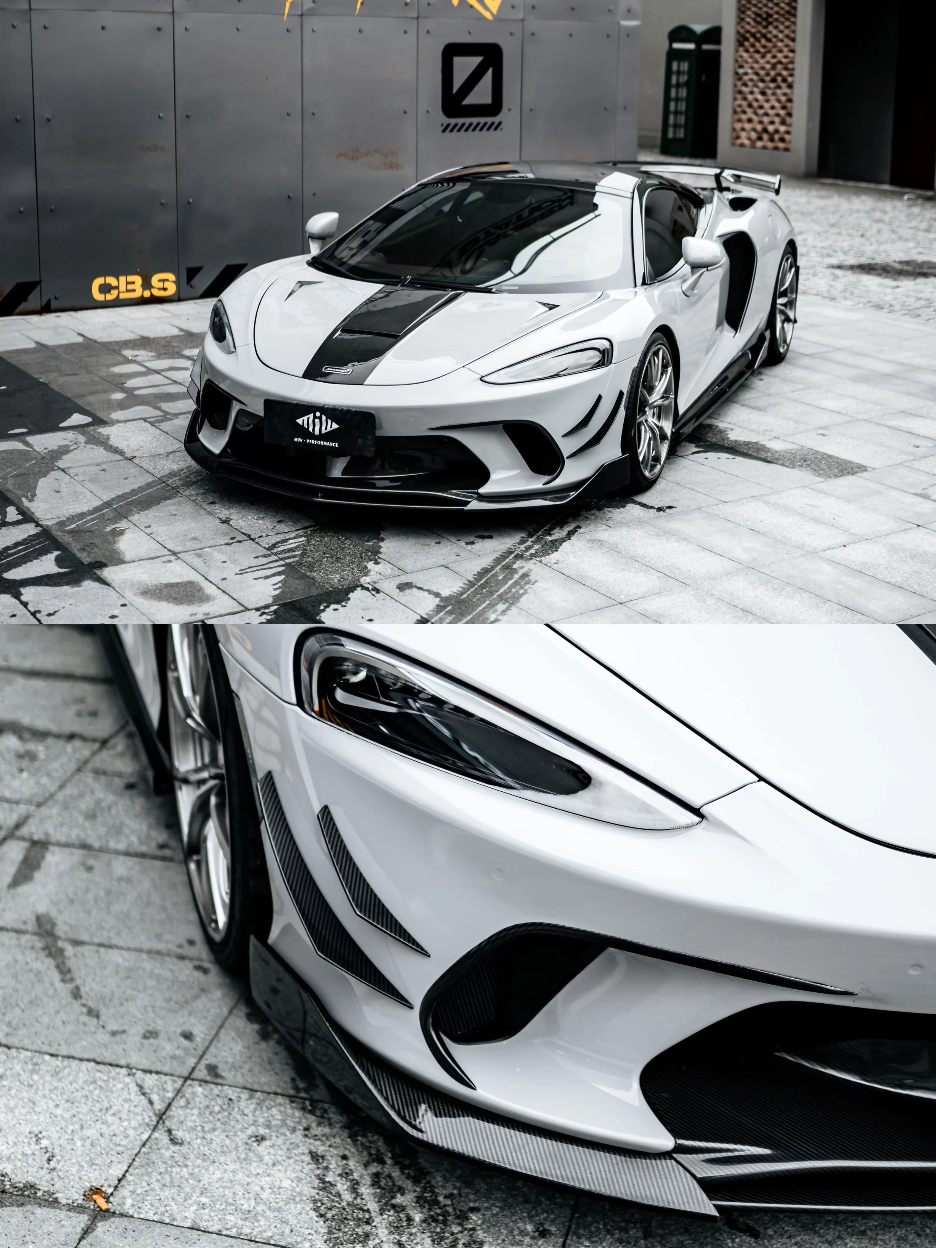 McLaren GT MIW-Style Dry Carbon Fiber Aero Kit – Front Lip, Side Skirts, Rear Lip, Wing, Hood & More