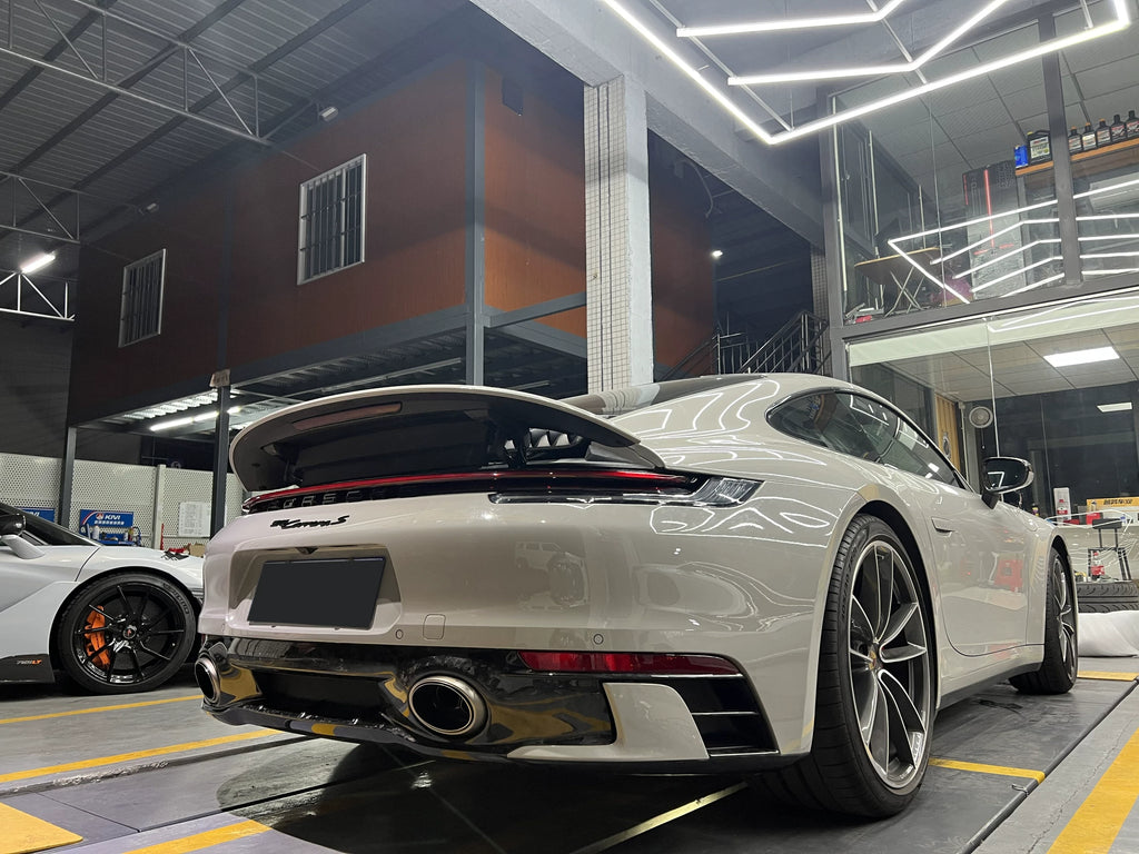 Porsche 911 992.1 Sport Design-Style Dry Carbon Fiber Rear Lip & Wing