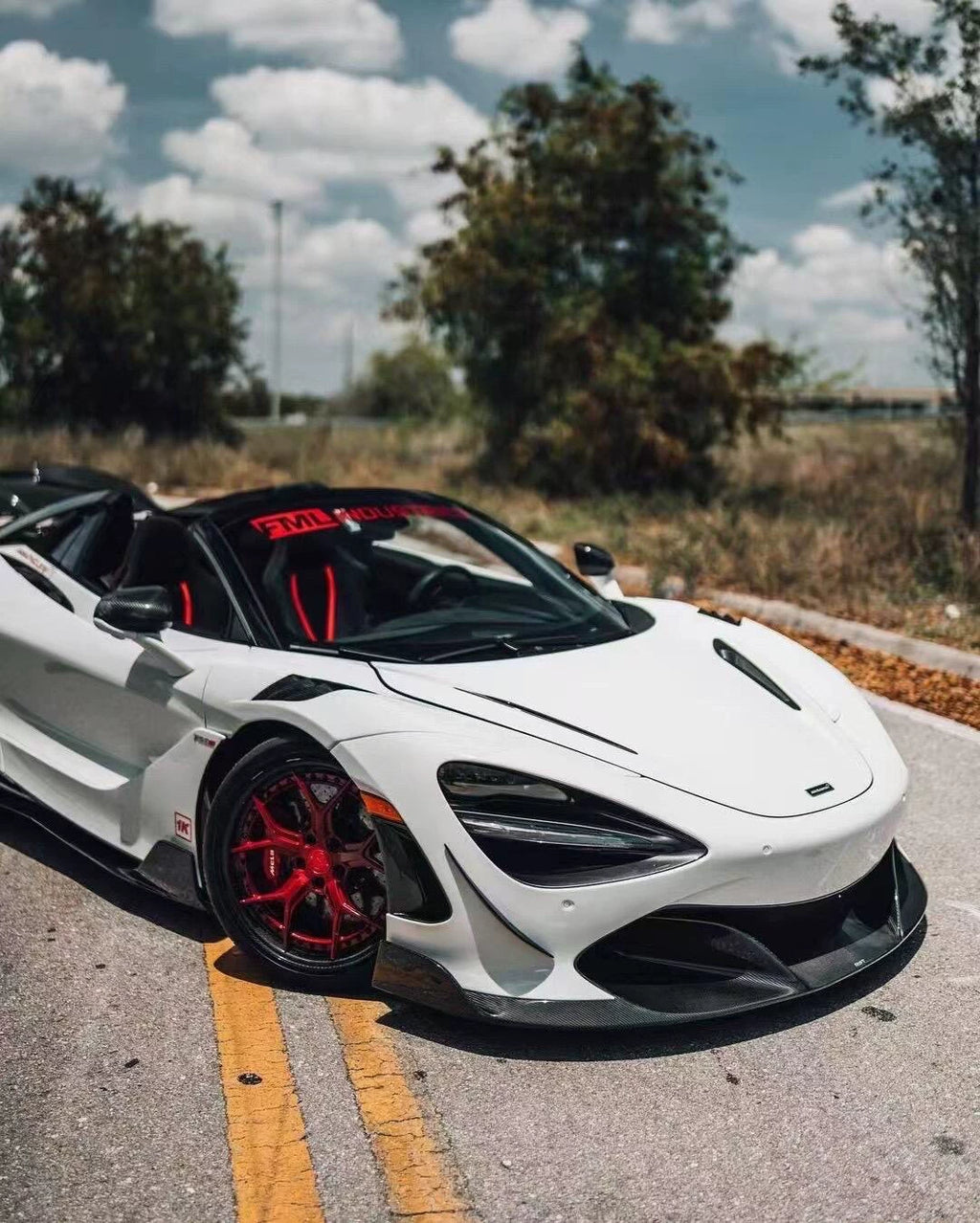 McLaren 720S RYFT-Style Dry Carbon Fiber Aero Kit – Front Lip, Side Skirts, Rear Lip, Wing, Hood