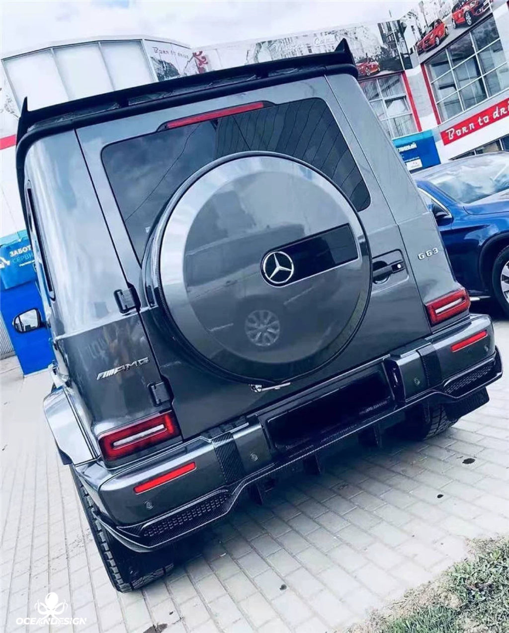 Mercedes-Benz G63 W464 TopCar Style Dry Carbon Fiber Aero Kit – Front Lip, Rear Lip, Rear Wing, Spare Tire Cover, Fender Trim, Bumper Trim