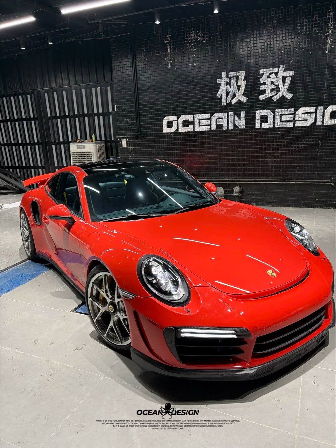 Porsche 911 991 Turbo S Topcar-Style Carbon Fiber Aero Kit – Front & Rear Bumpers, Lip, Wing, Hood