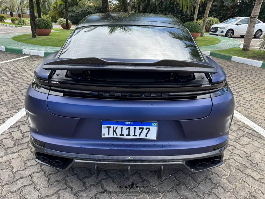 Porsche Panamera 2024+ Ocean Design-Style Dry Carbon Fiber Aero Kit – Front Lip, Side Skirts, Hood, Wing & More