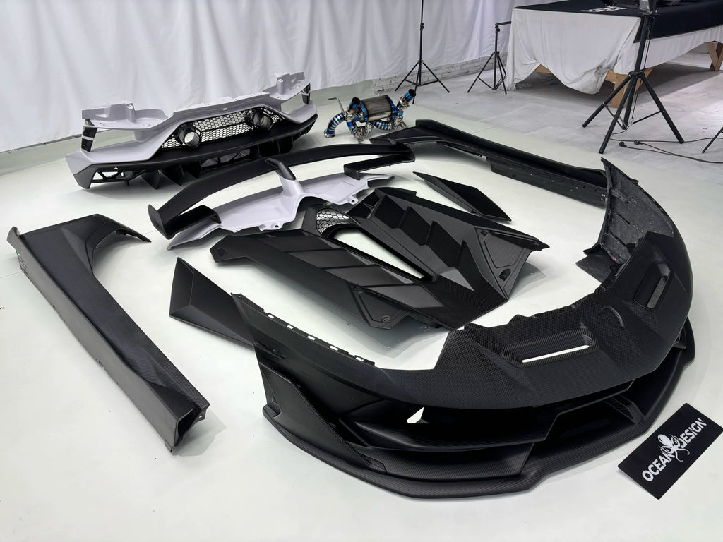 Lamborghini Aventador SVJ-Style Dry Carbon Fiber Full Body Kit (LP700 / LP720 / LP740 / LP750)